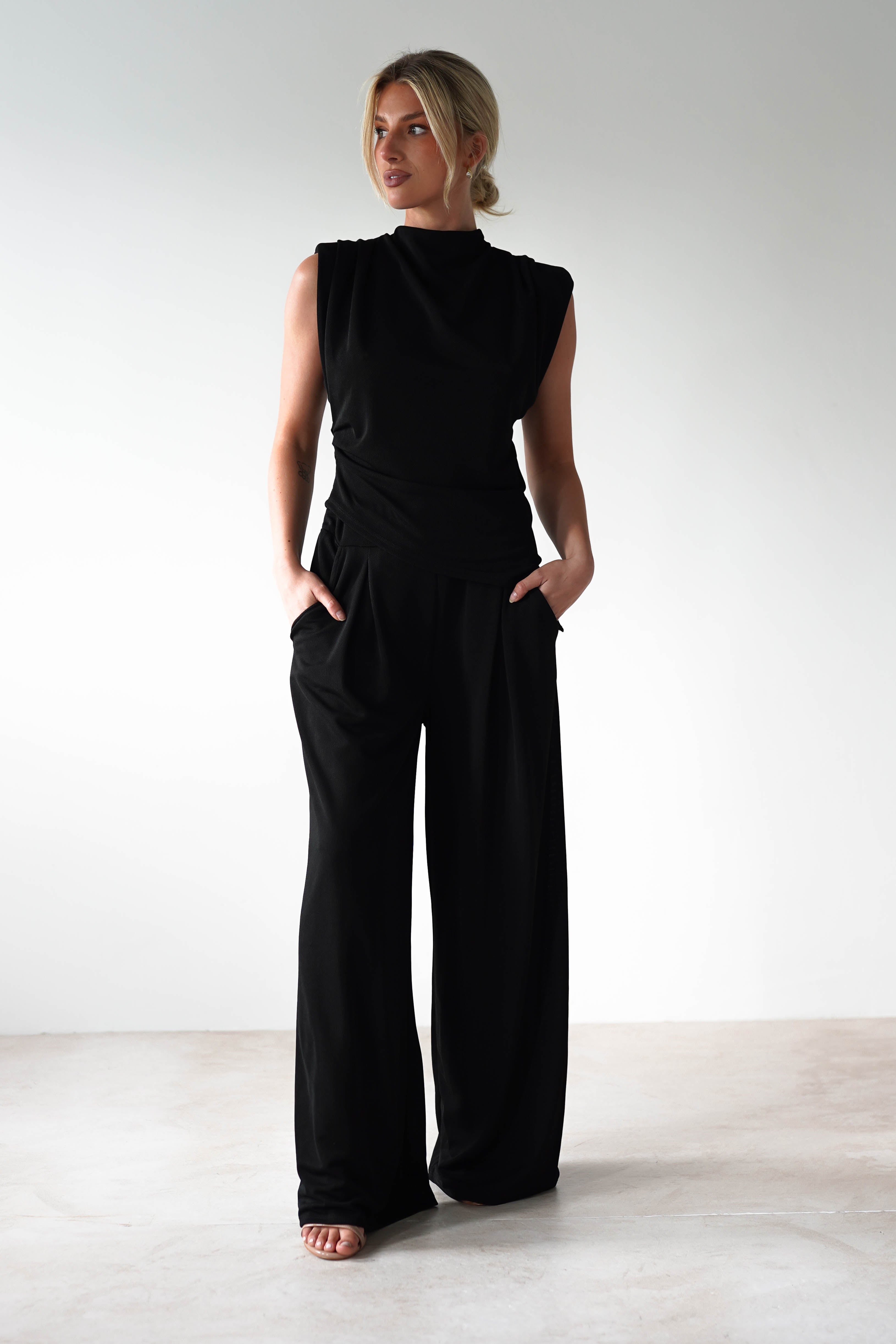 Mina Strechy 2 Piece Set | Black | Oh Hello Clothing | ONE SIZE | 8 - 12