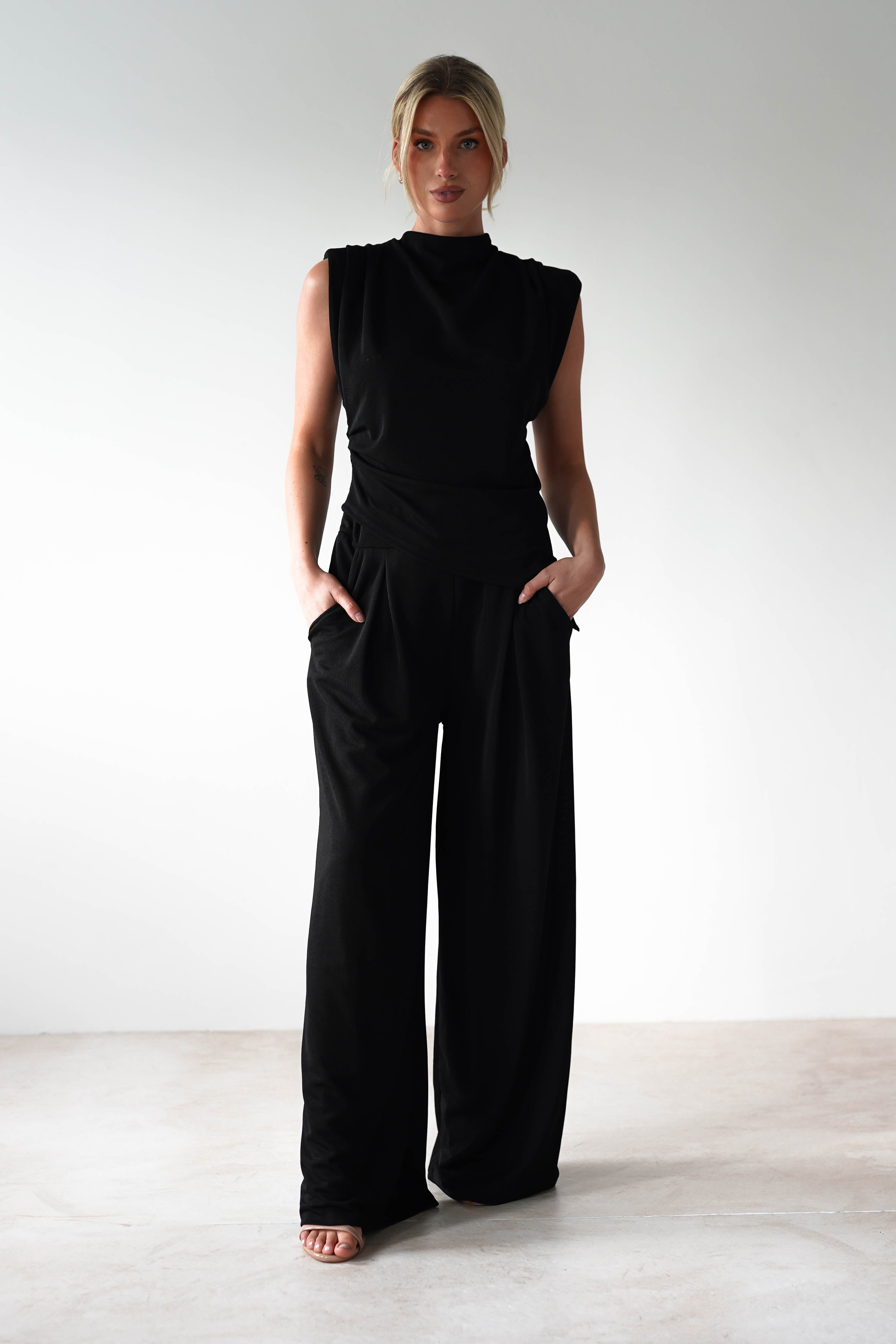 Mina Strechy 2 Piece Set | Black | Oh Hello Clothing | ONE SIZE | 8 - 12