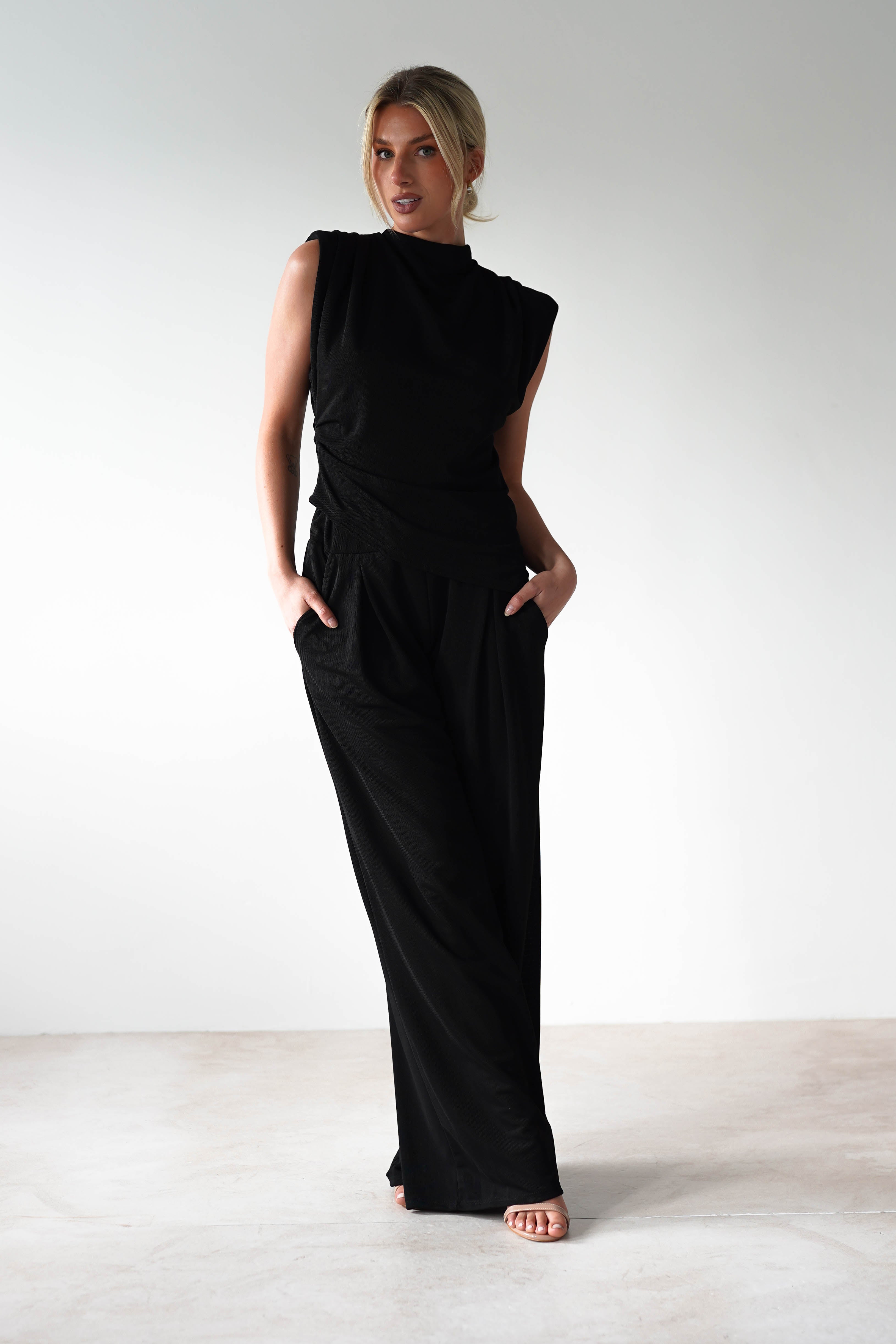 Mina Strechy 2 Piece Set | Black | Oh Hello Clothing | ONE SIZE | 8 - 12