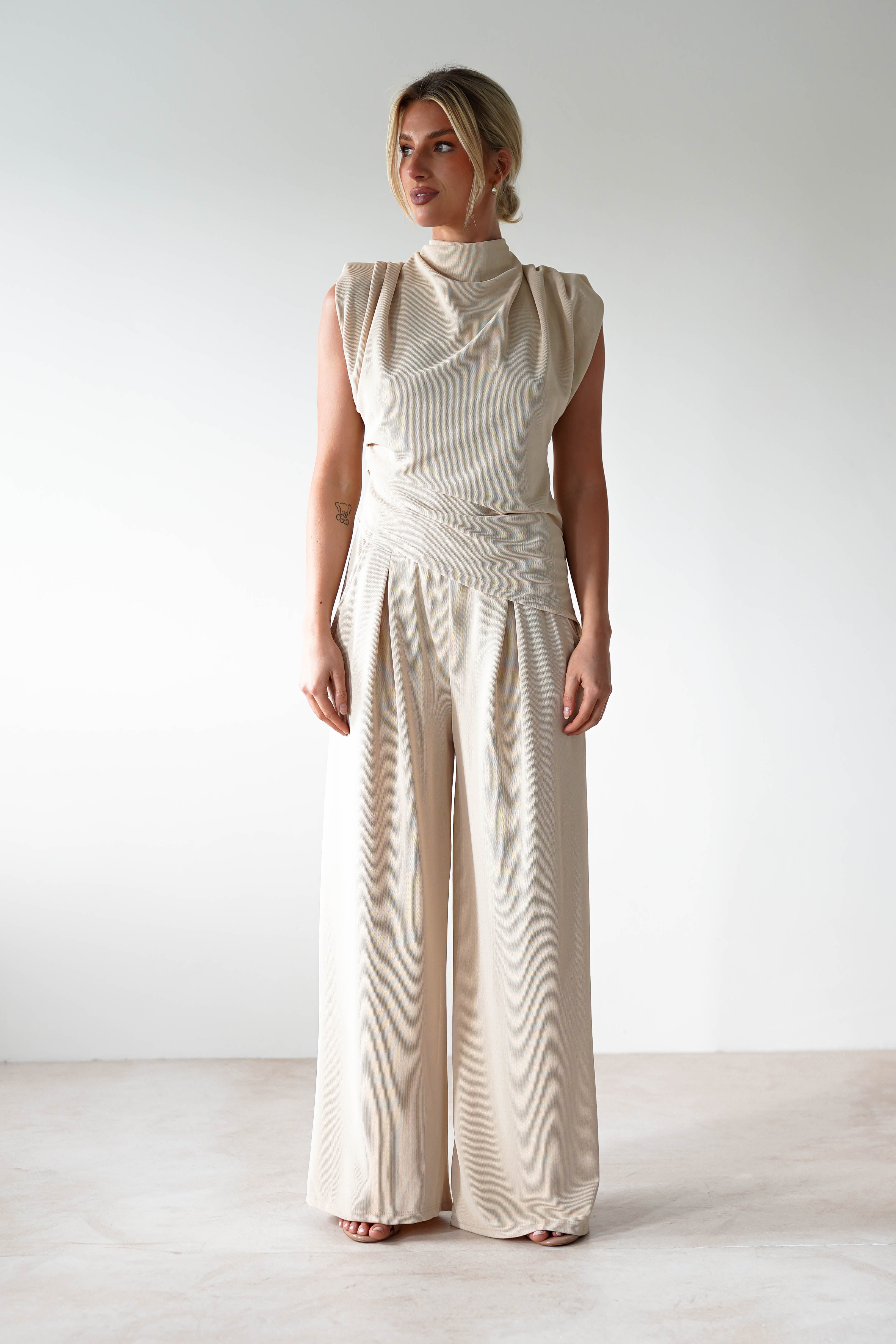 Mina Strechy 2 Piece Set | Cream | Oh Hello Clothing | ONE SIZE | 8 - 12