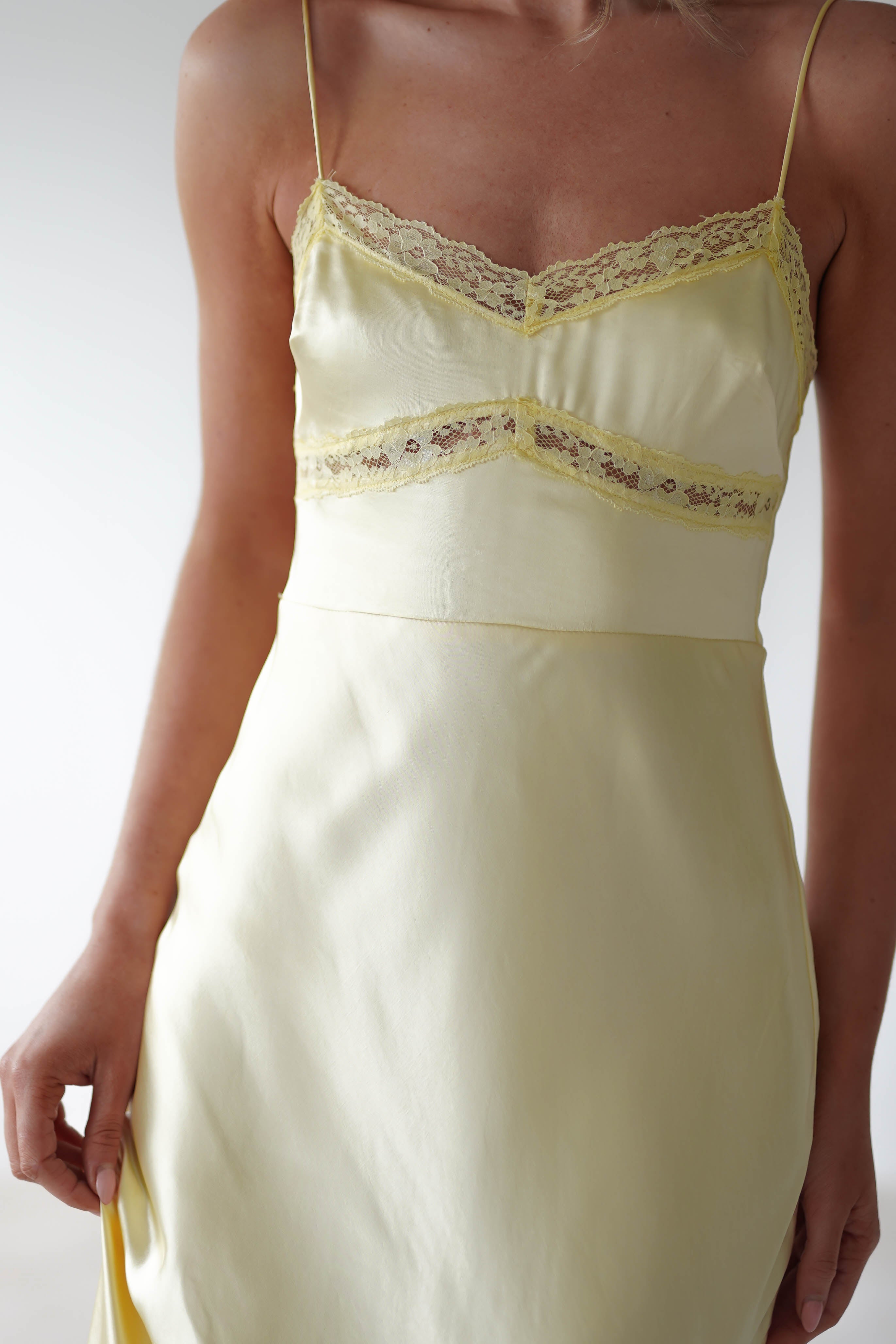 Sophia Soft Lace Maxi Dress | Yellow - Oh Hello Clothing