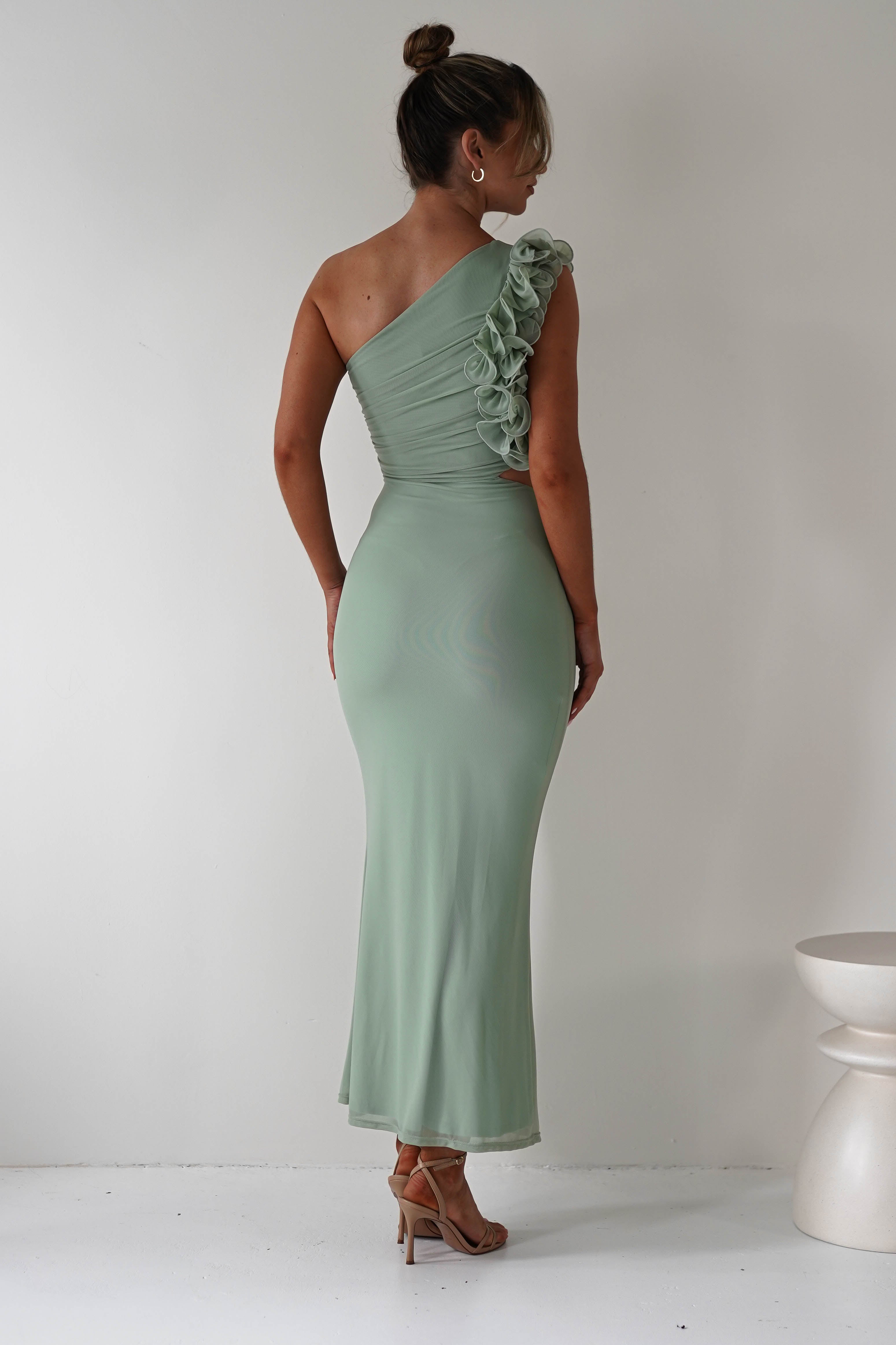 Sydney Bodycon Maxi Dress | Sage | Oh Hello Clothing | XS (6)