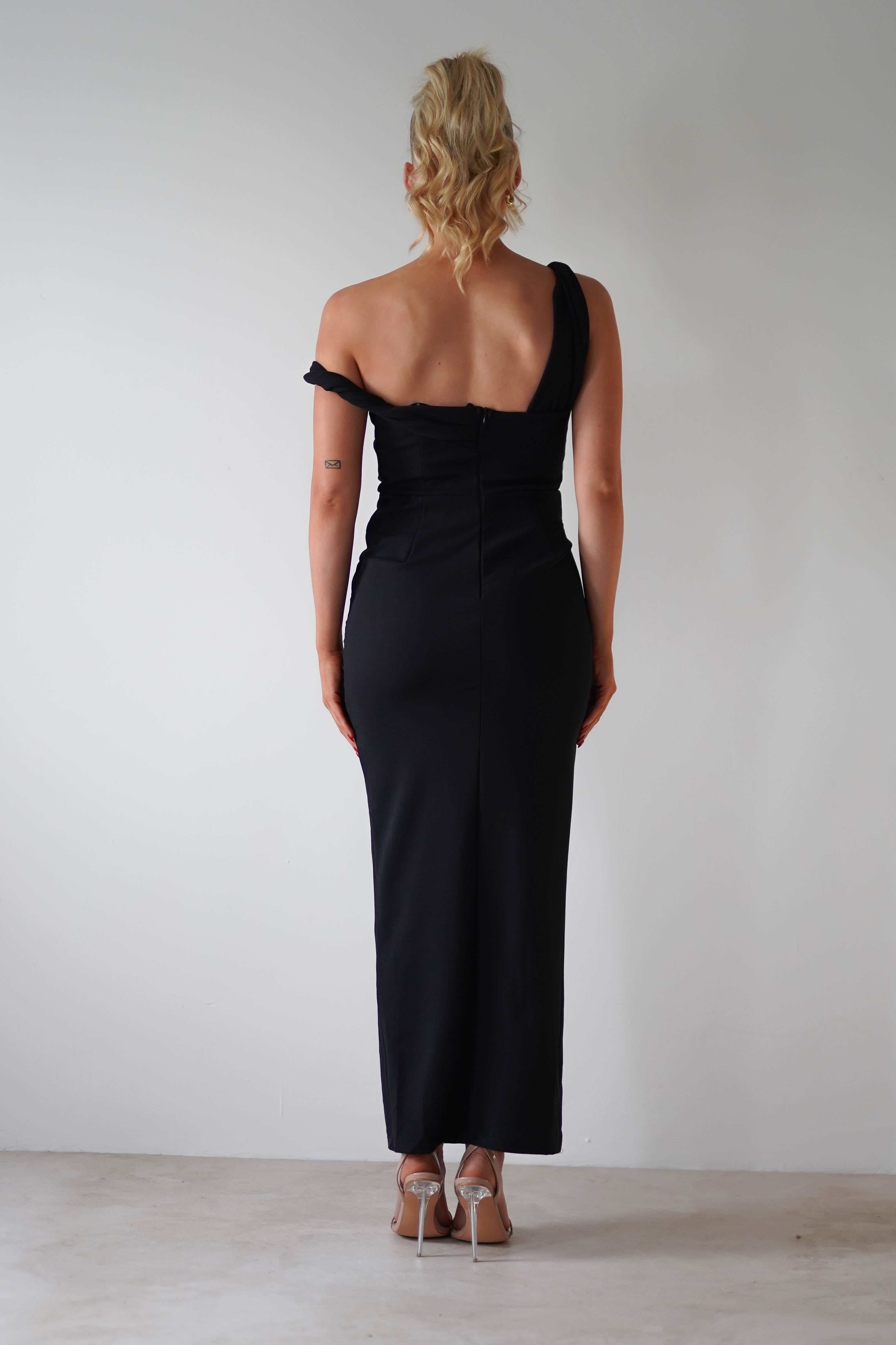 Eloise Bodycon Midaxi Dress | Black | Oh Hello Clothing | XS (6)