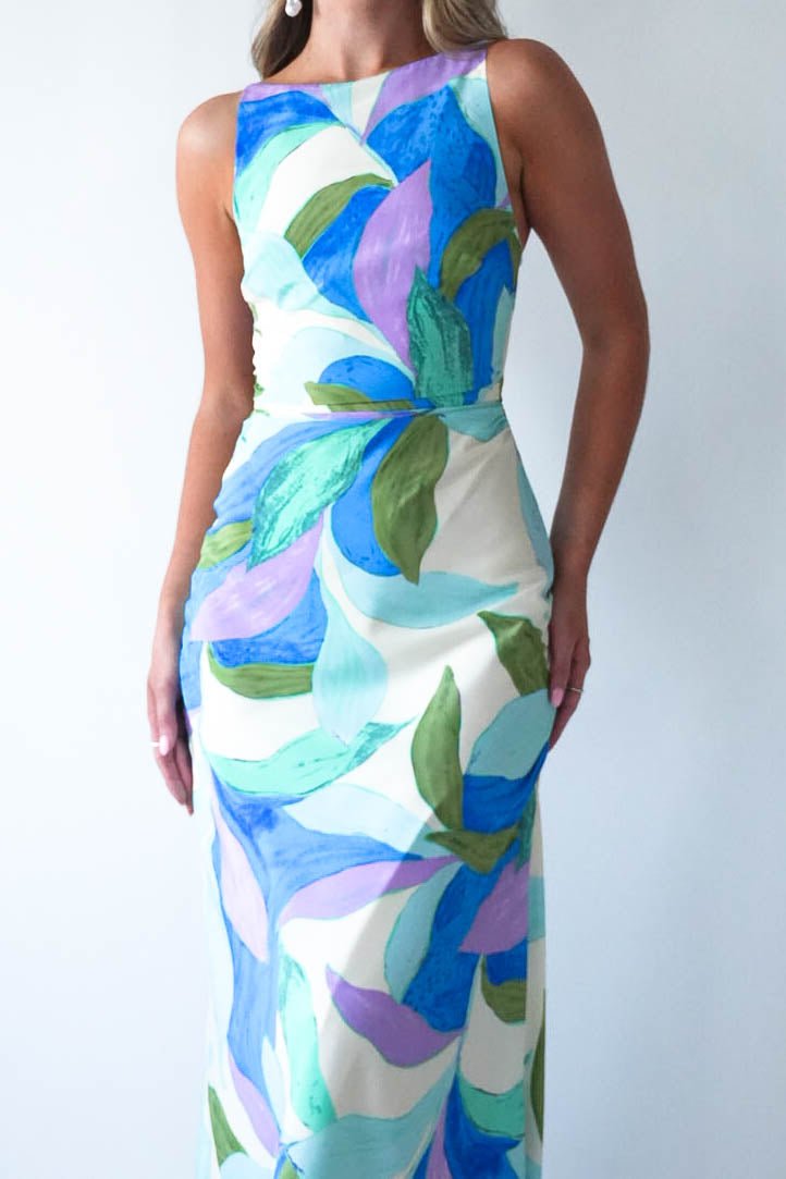 Lily Printed Maxi Dress | Mixed Print | Oh Hello Clothing | XS (6)