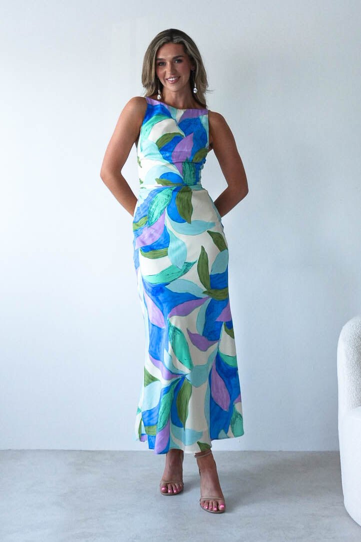 Lily Printed Maxi Dress | Mixed Print | Oh Hello Clothing | XS (6)