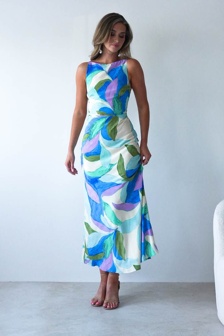 Lily Printed Maxi Dress | Mixed Print | Oh Hello Clothing | XS (6)