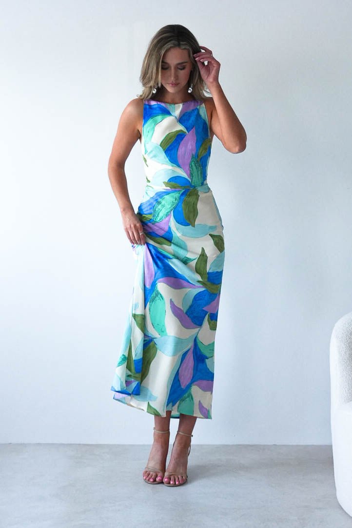 Lily Printed Maxi Dress | Mixed Print | Oh Hello Clothing | XS (6)