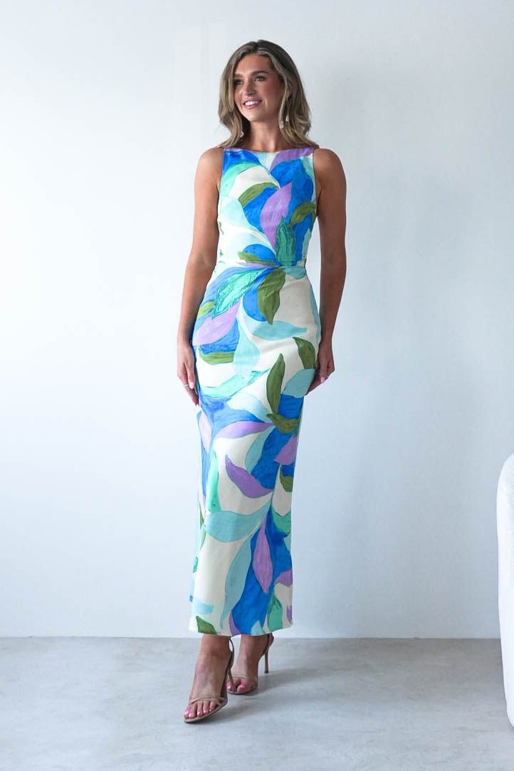 Lily Printed Maxi Dress | Mixed Print | Oh Hello Clothing | XS (6)