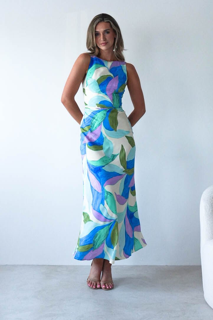 Lily Printed Maxi Dress | Mixed Print | Oh Hello Clothing | XS (6)