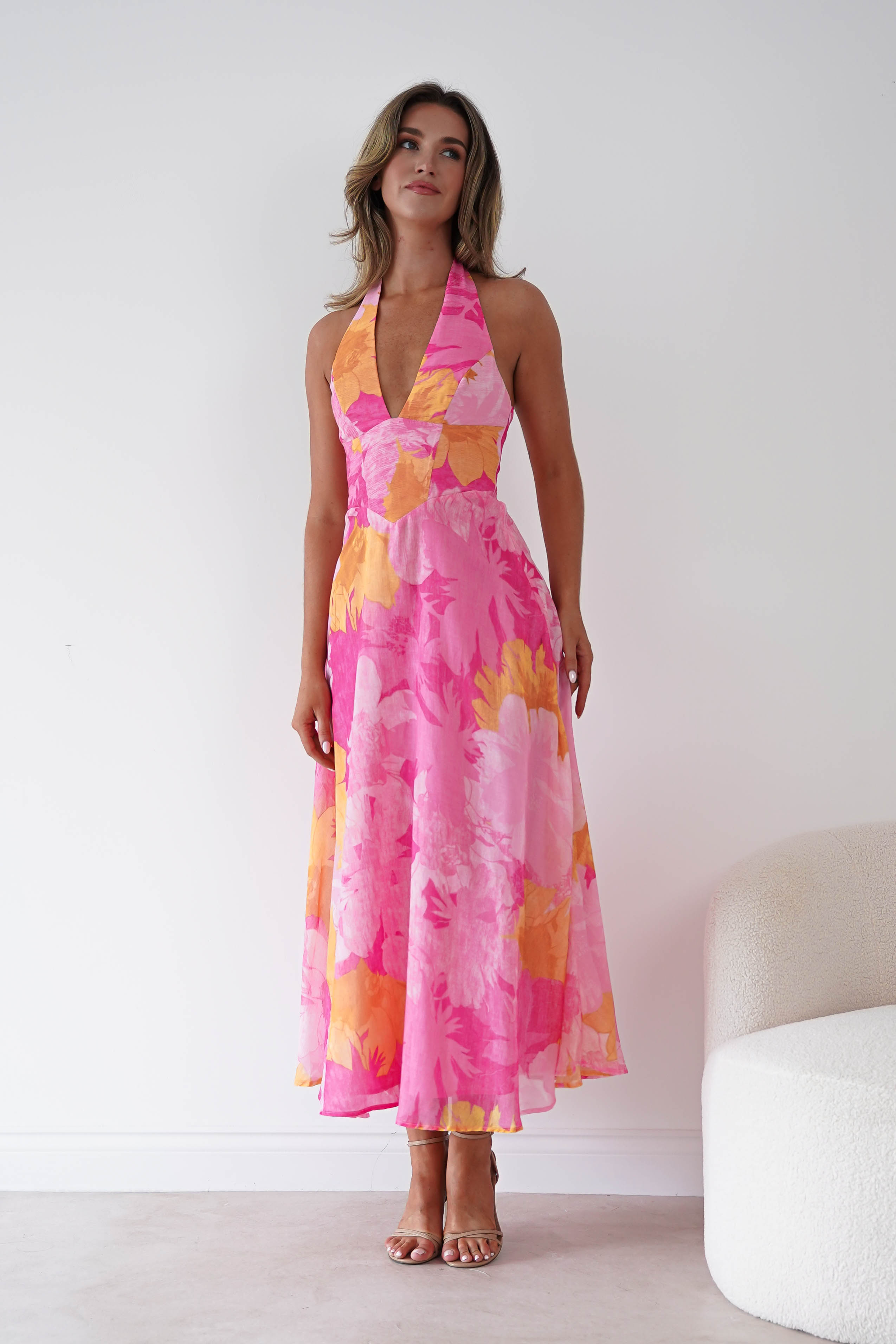 Oh Hello Clothing Women > Clothing > Dresses 1*DONE-64784d13 -pink halter neck dress -sasha