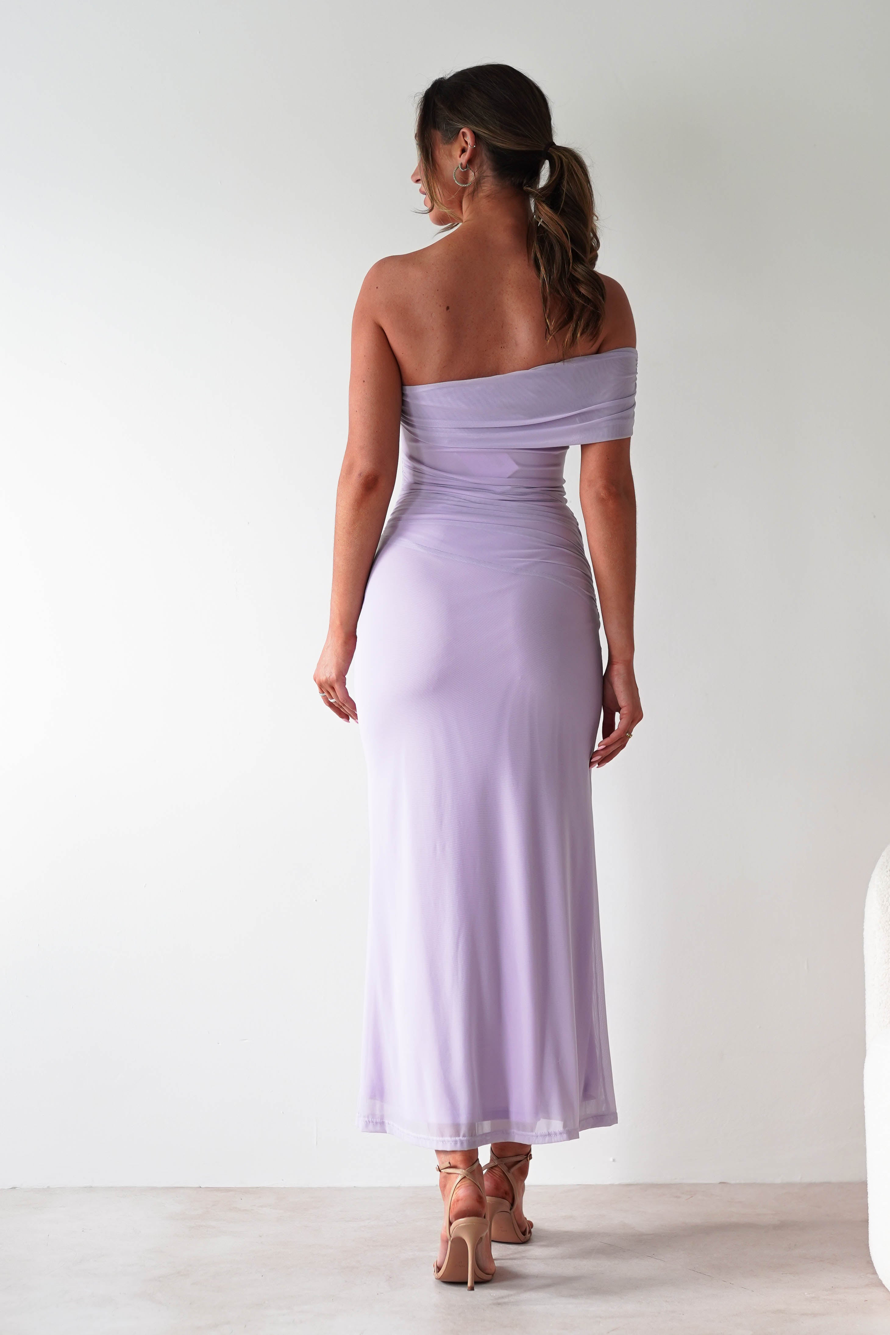 Roxanna Mesh Bodycon Midaxi Dress | Lilac | Oh Hello Clothing | XS (6)