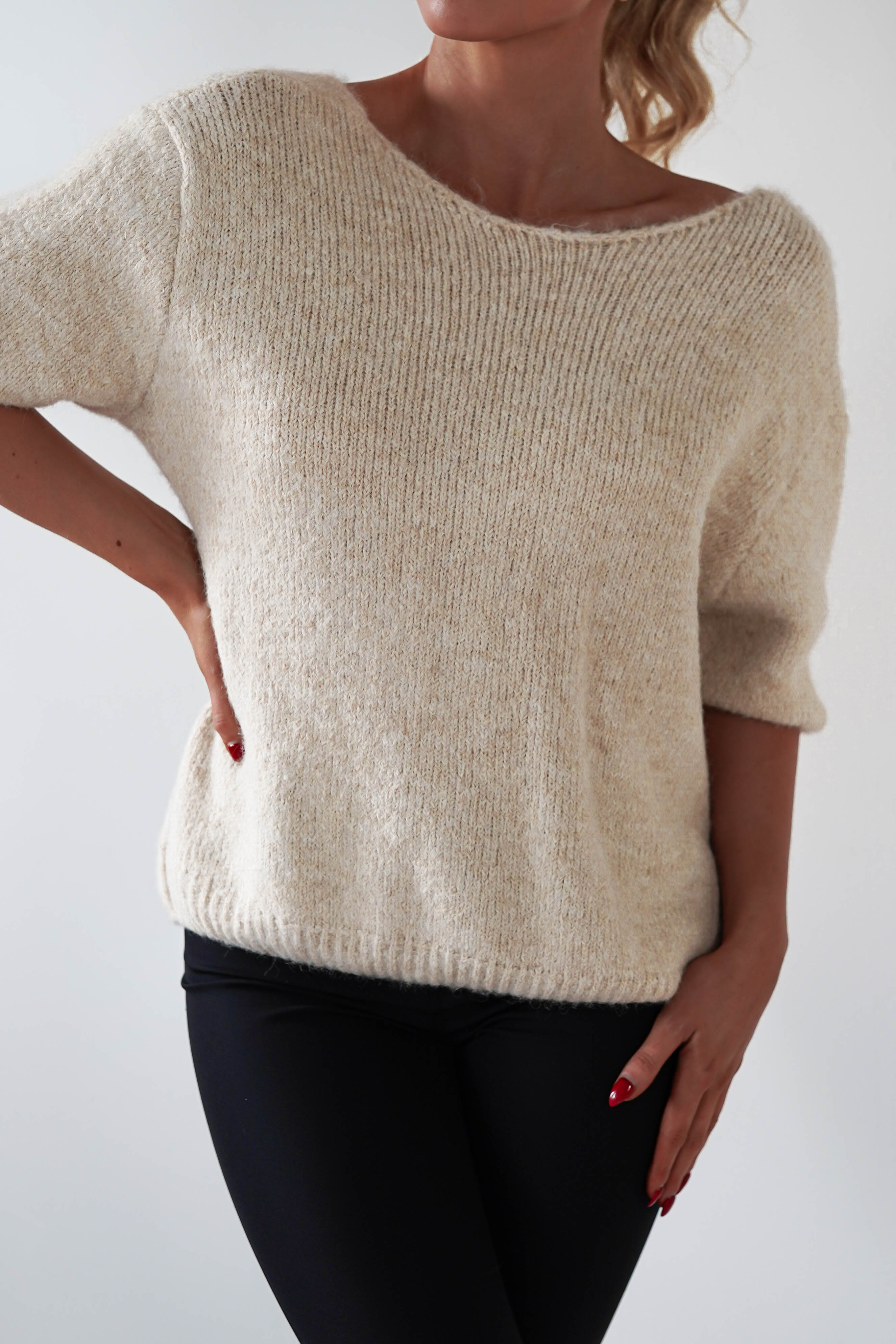 Lila Lace Bow Back Jumper | Cream | Oh Hello Clothing | One Size | 8 - 12