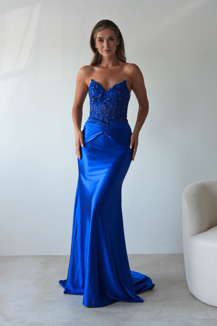 Raquel Bodycon Embellished Gown | Royal Blue | Oh Hello Clothing | S (8)