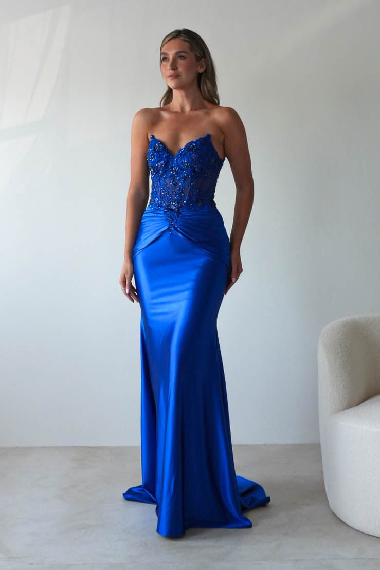Raquel Bodycon Embellished Gown | Royal Blue | Oh Hello Clothing | S (8)