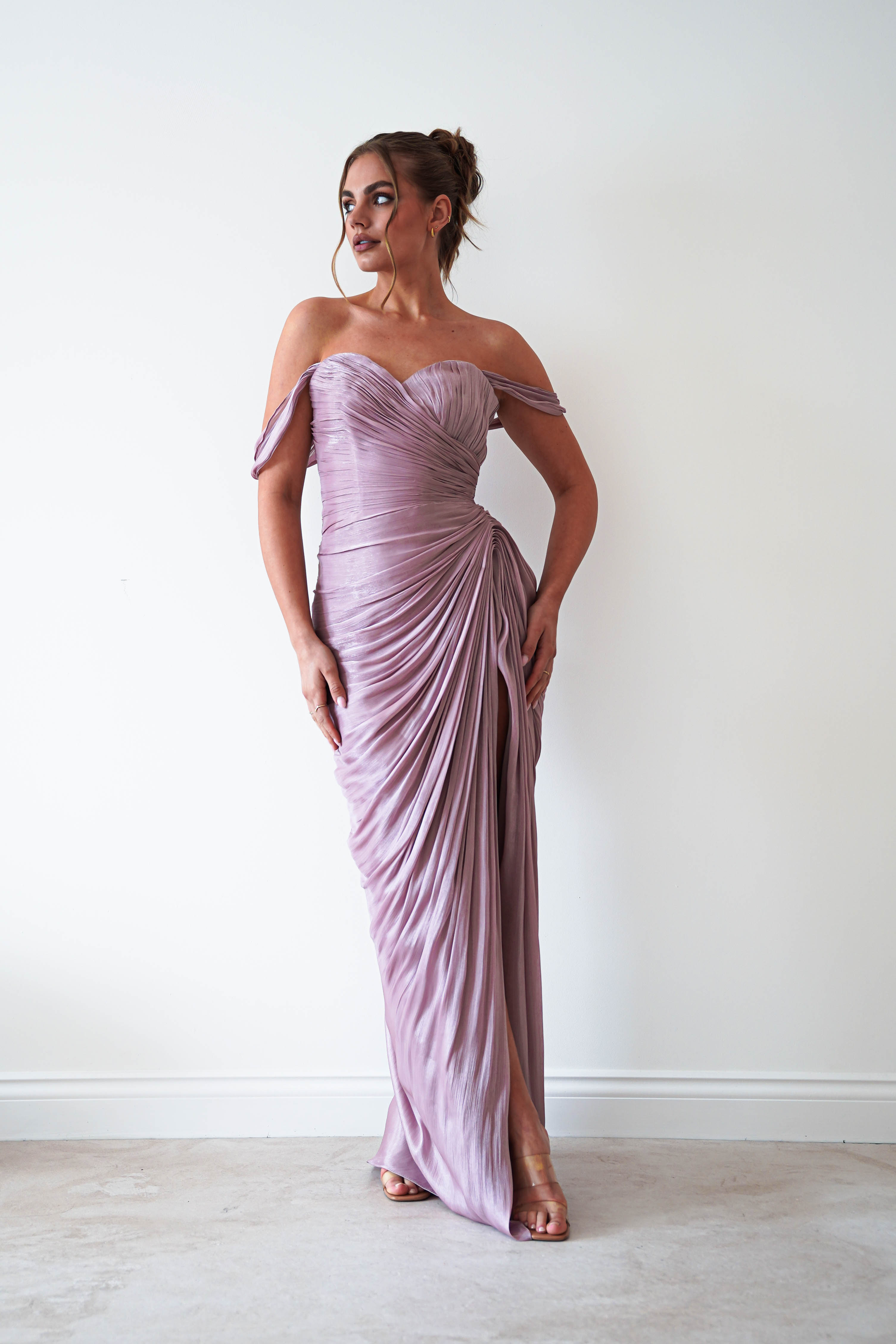 Oh Hello Clothing Dresses > Prom Dresses 1*DONE- CIND- CD417 - MAUVE GOWN
