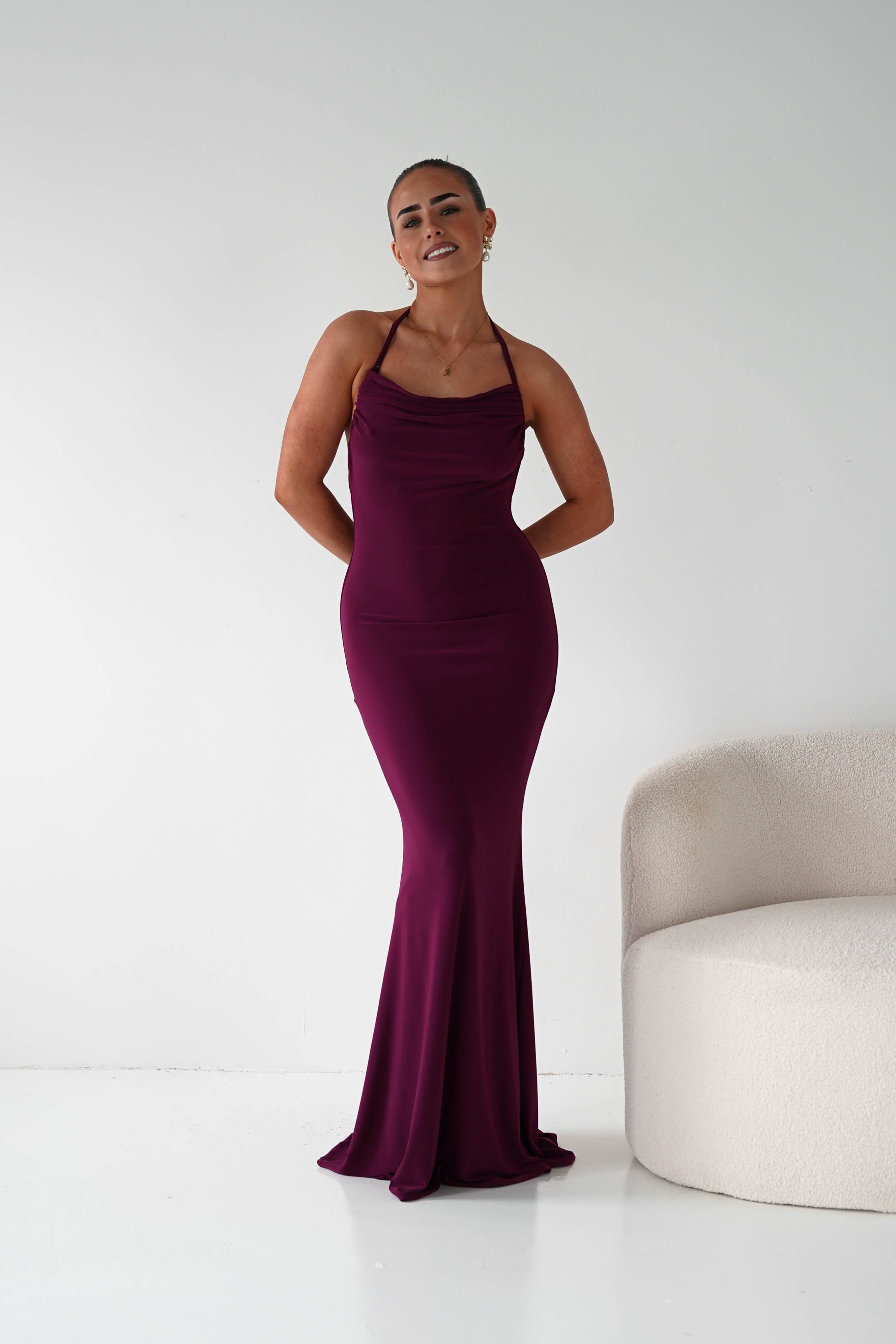 Oh Hello Clothing Women > Clothing > Dresses 1* DONE --CINDERALLA-T506-WINE MAXI DRESS (Copy) (Copy)