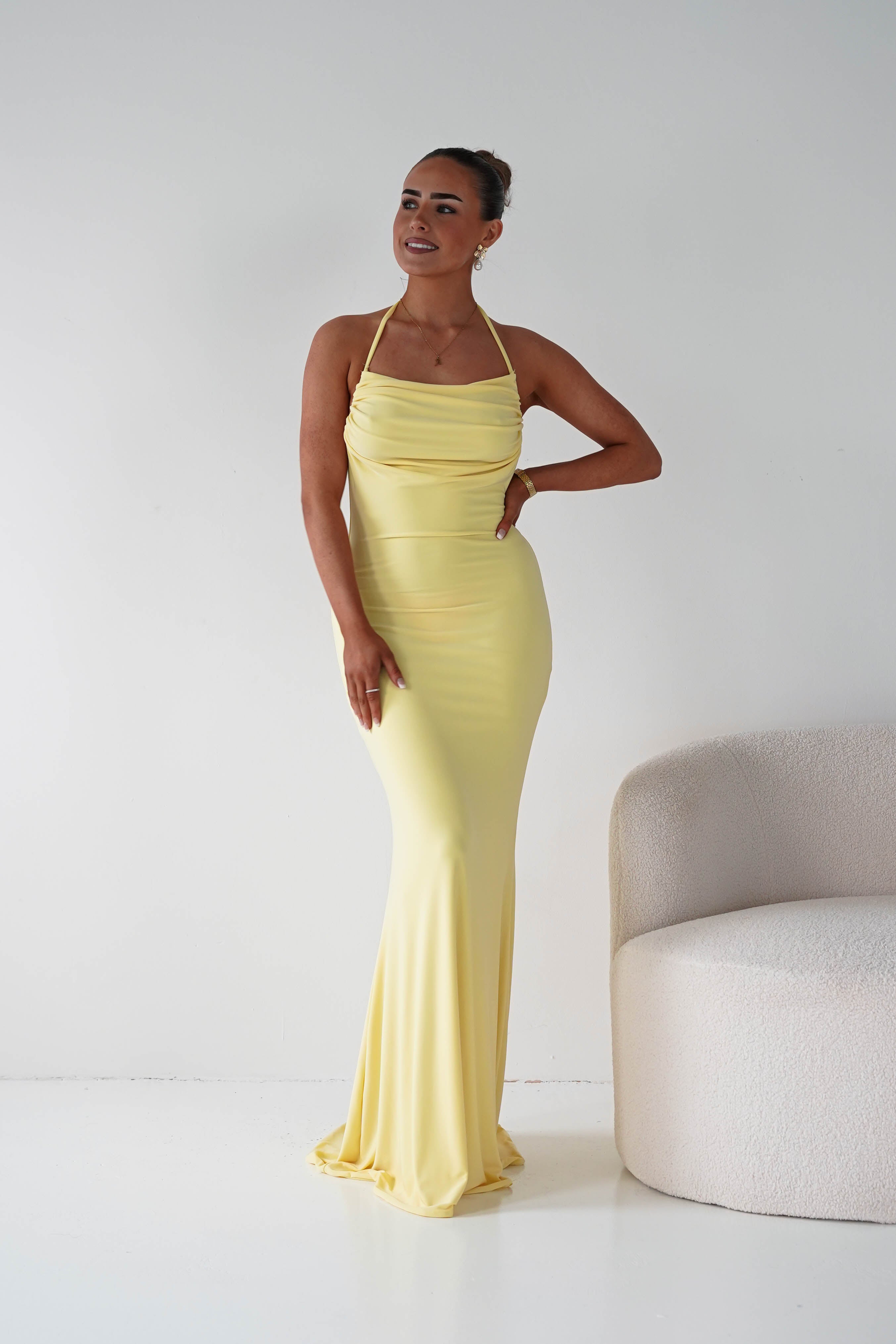 Oh Hello Clothing Women > Clothing > Dresses 1* DONE --CINDERALLA-T506-YELLOW MAXI DRESS