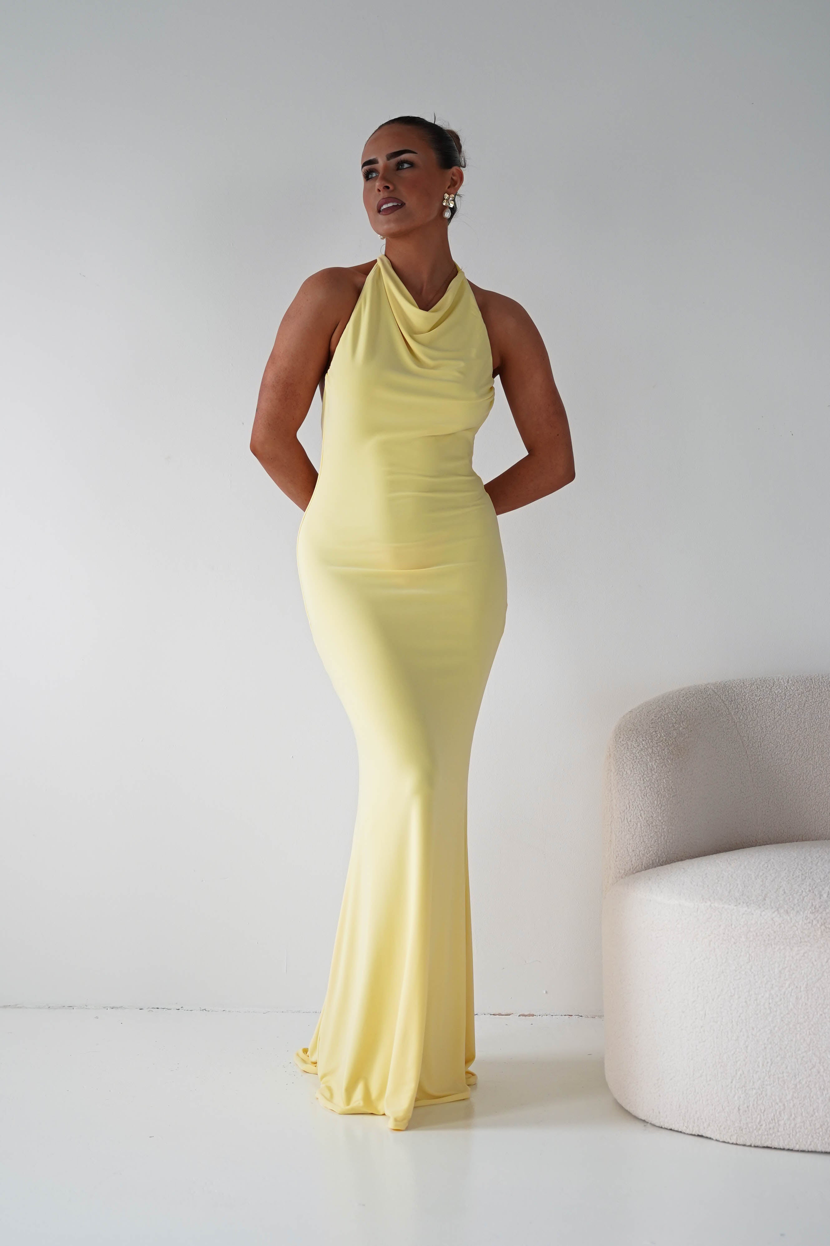 Oh Hello Clothing Women > Clothing > Dresses 1* DONE --CINDERALLA-T506-YELLOW MAXI DRESS