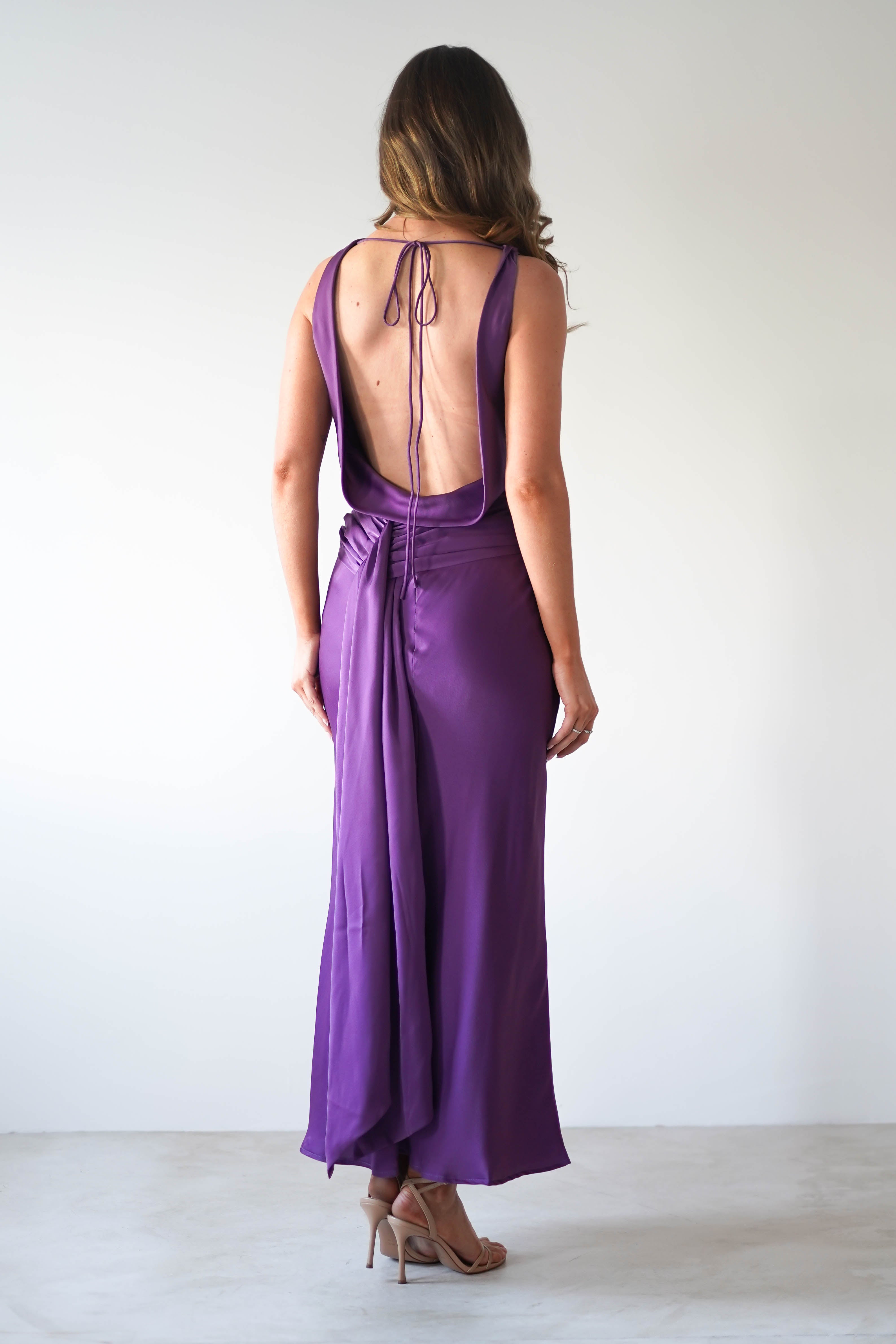 River Backless Maxi Dress | Deep Purple | Oh Hello Clothing | XS (6)