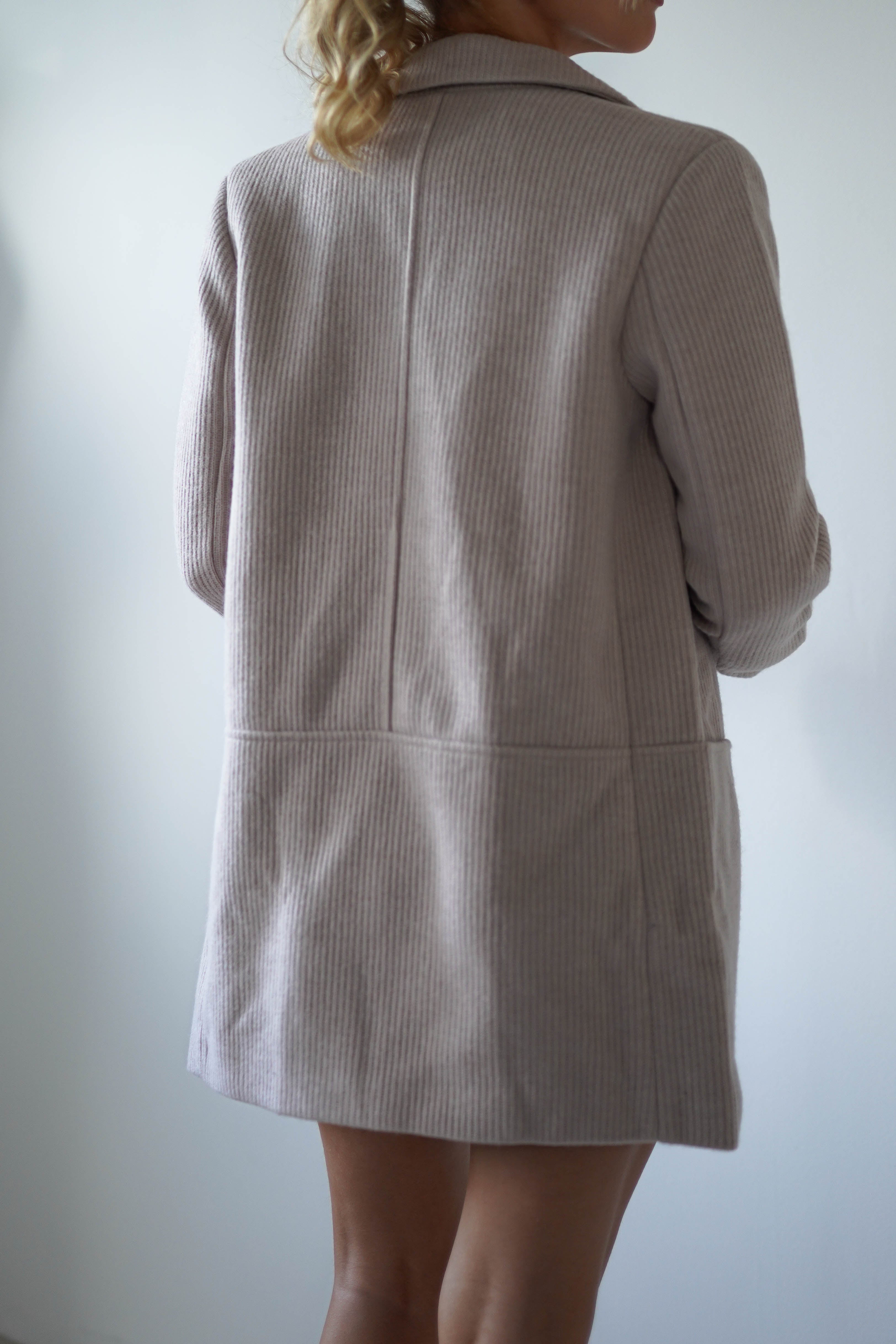 Reno Tailored Over Sized Coat | Taupe | Oh Hello Clothing | XS (6)