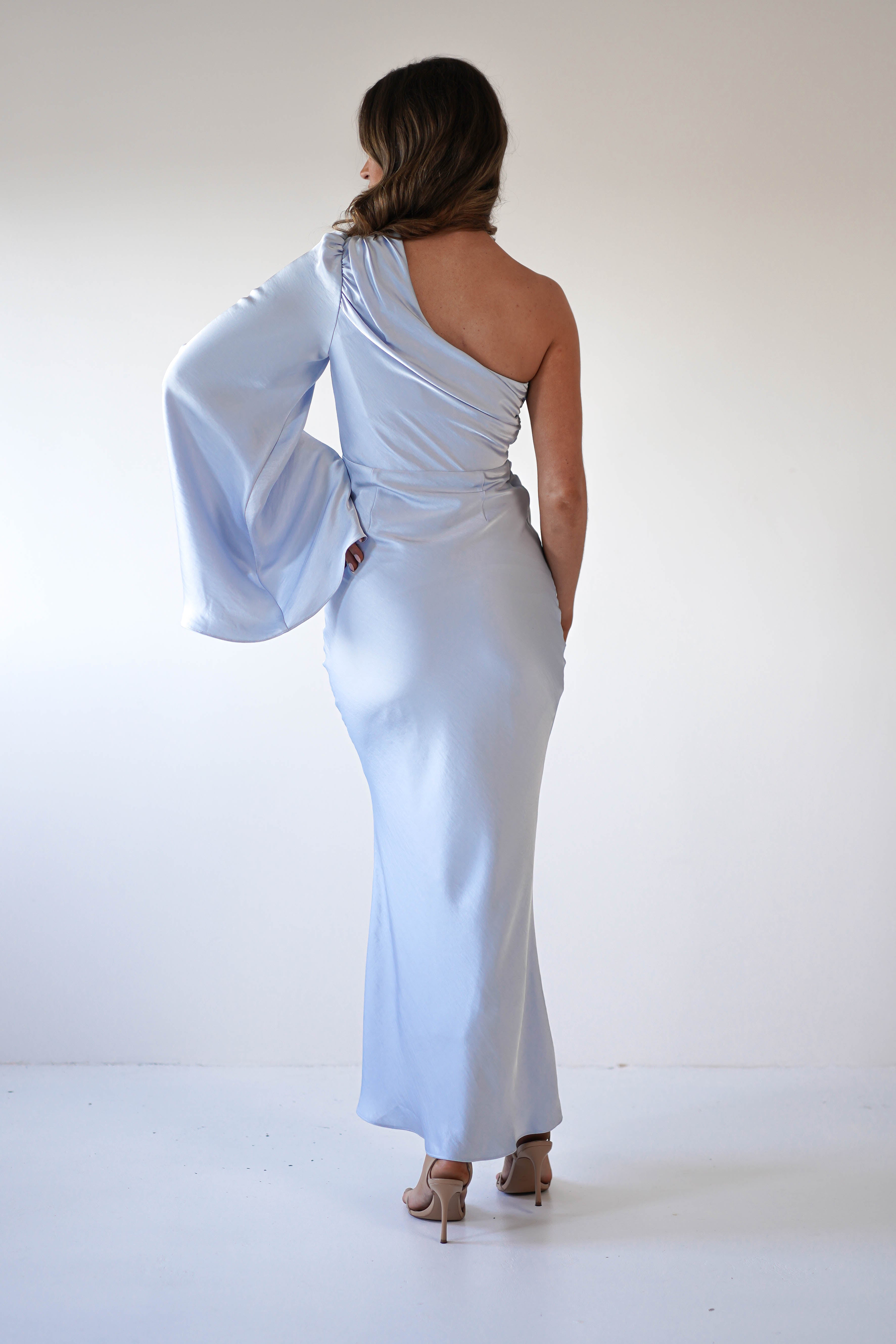 Sylvana Silky Maxi Dress | Blue - Oh Hello Clothing