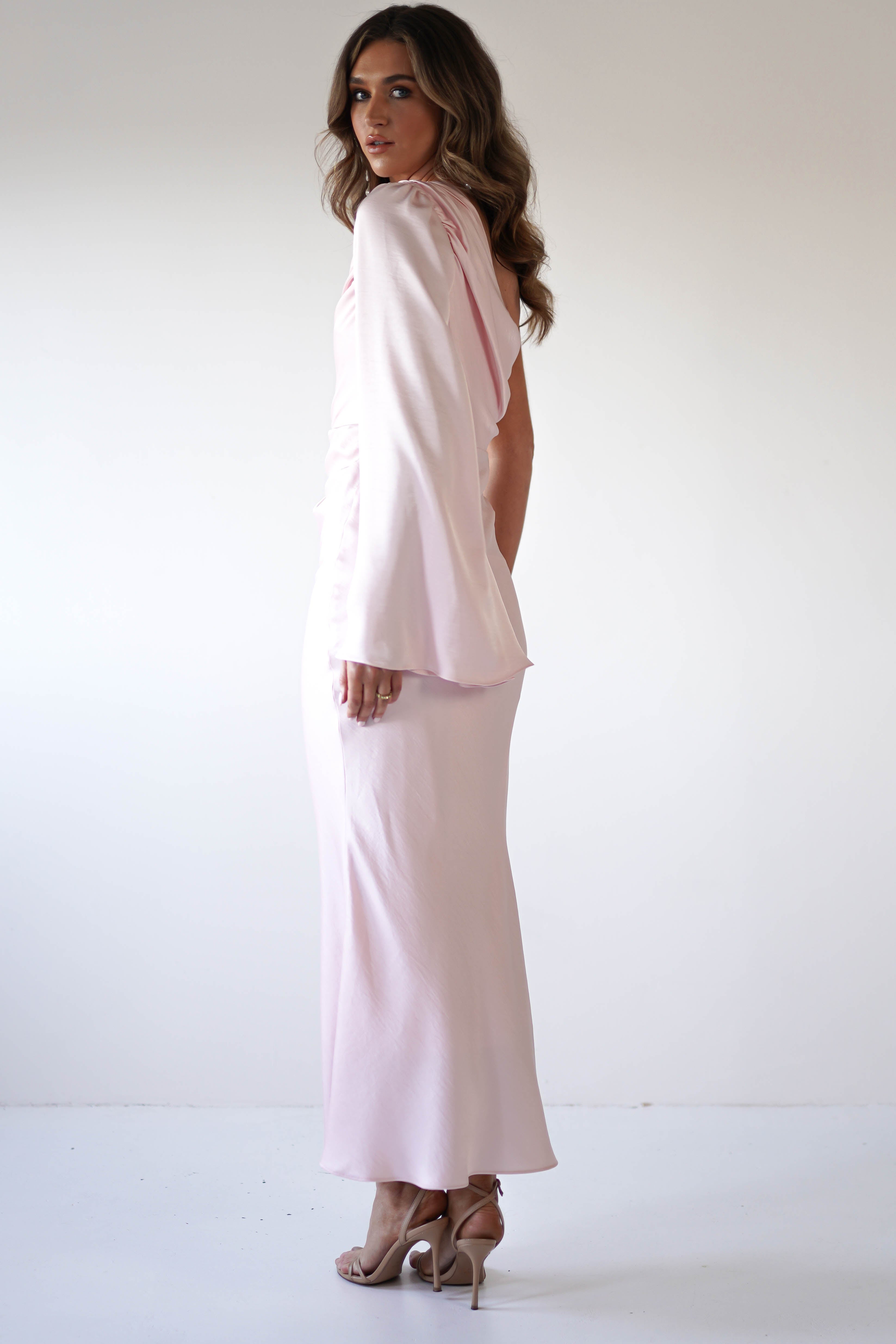Sylvana Silky Maxi Dress | Pink - Oh Hello Clothing