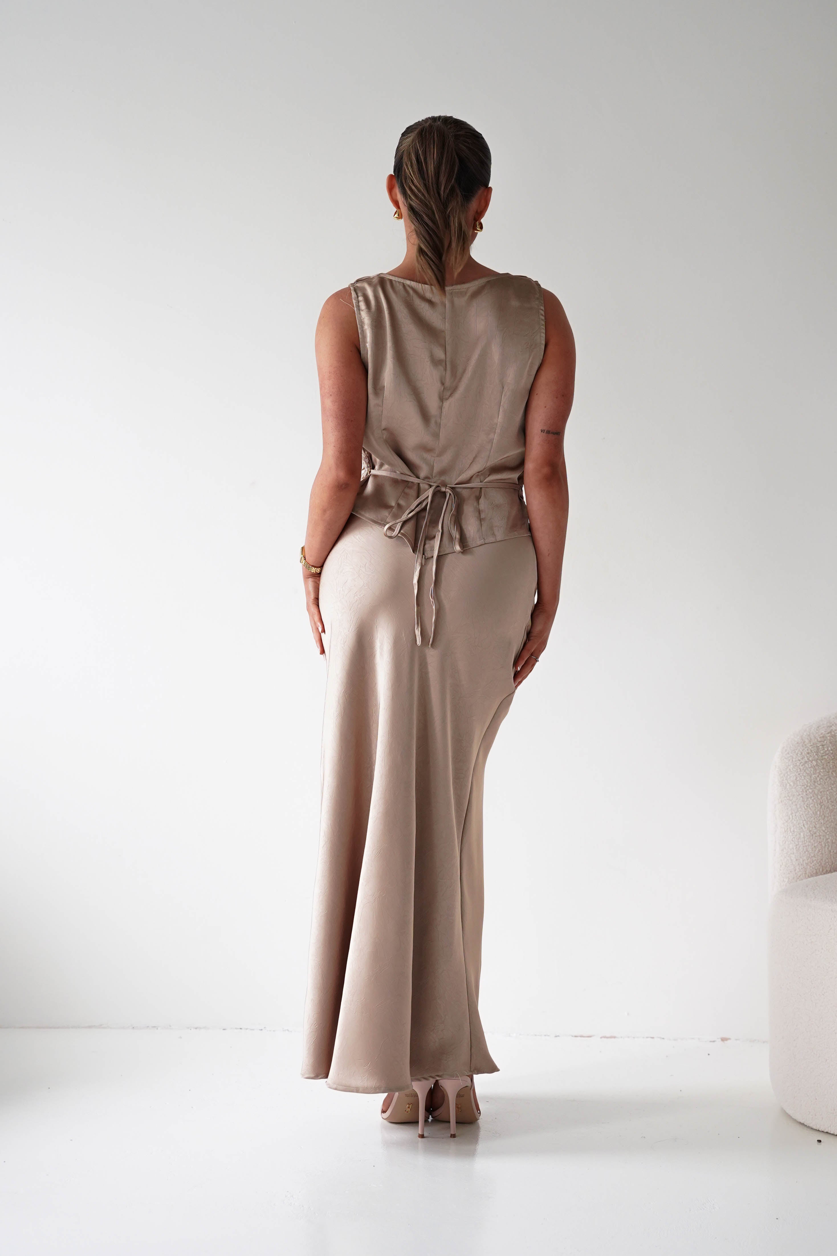 Oh Hello Clothing Women > Clothing > Dresses 1*DONE -ELSA- SKIRT & TOP - Beige- VMCP1326 (Copy) (Copy)