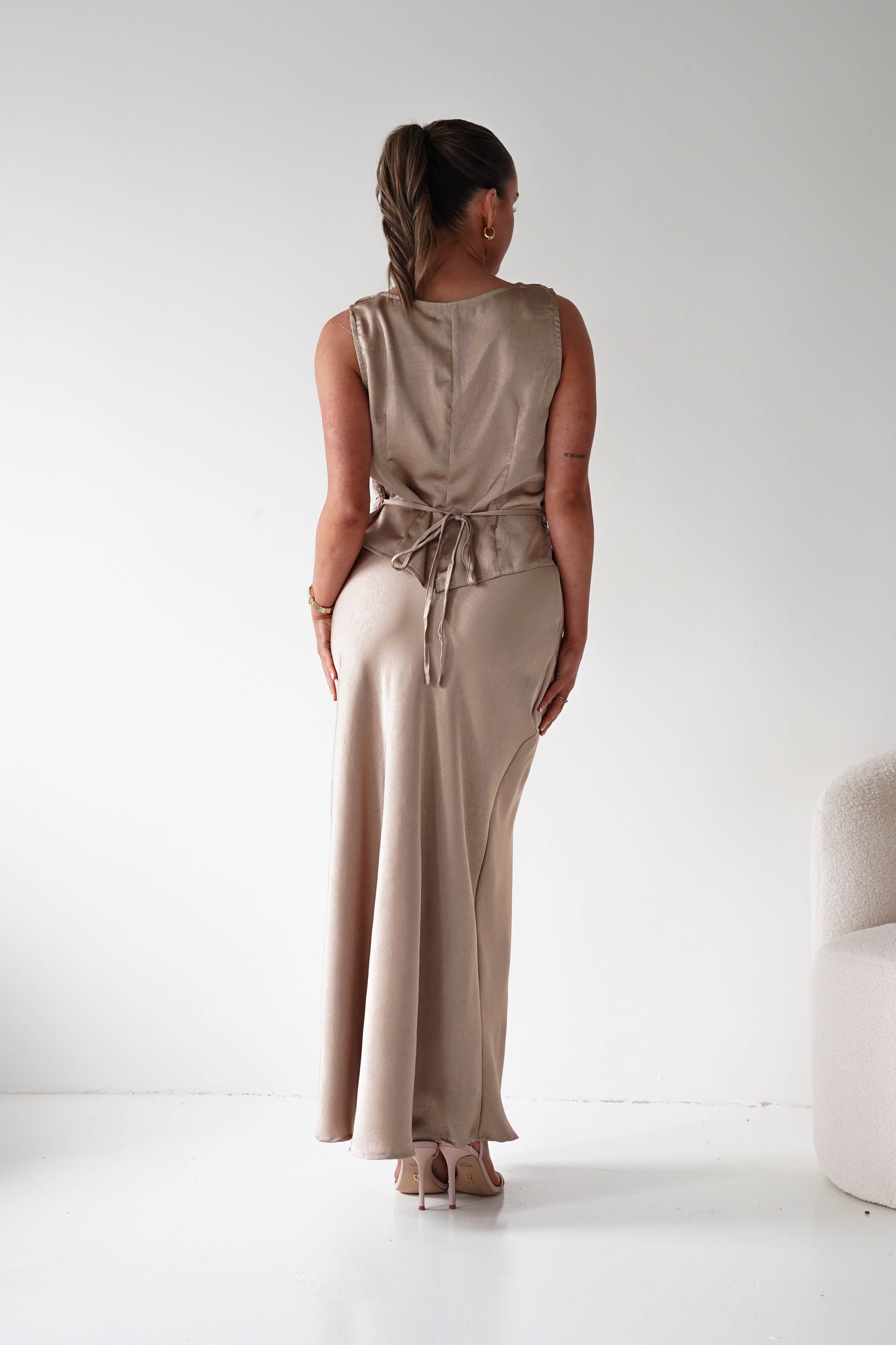 Oh Hello Clothing Women > Clothing > Dresses 1*DONE -ELSA- SKIRT & TOP - Beige- VMCP1326 (Copy) (Copy)