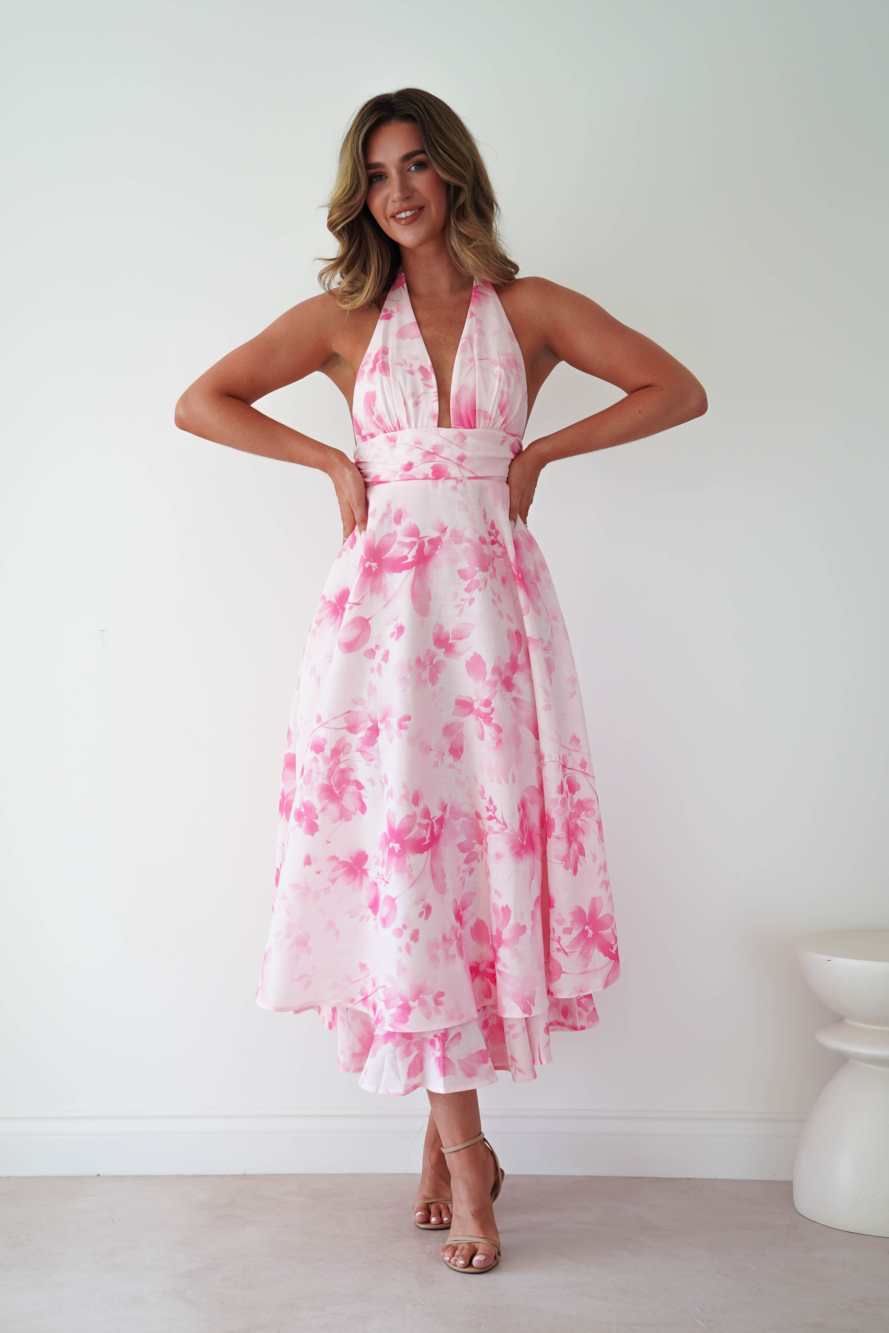 Oh Hello Clothing Women > Clothing > Dresses 1 *DONE - KA0231D05 - MAKAILA PINK PRINT (CHANGE NAME ?)