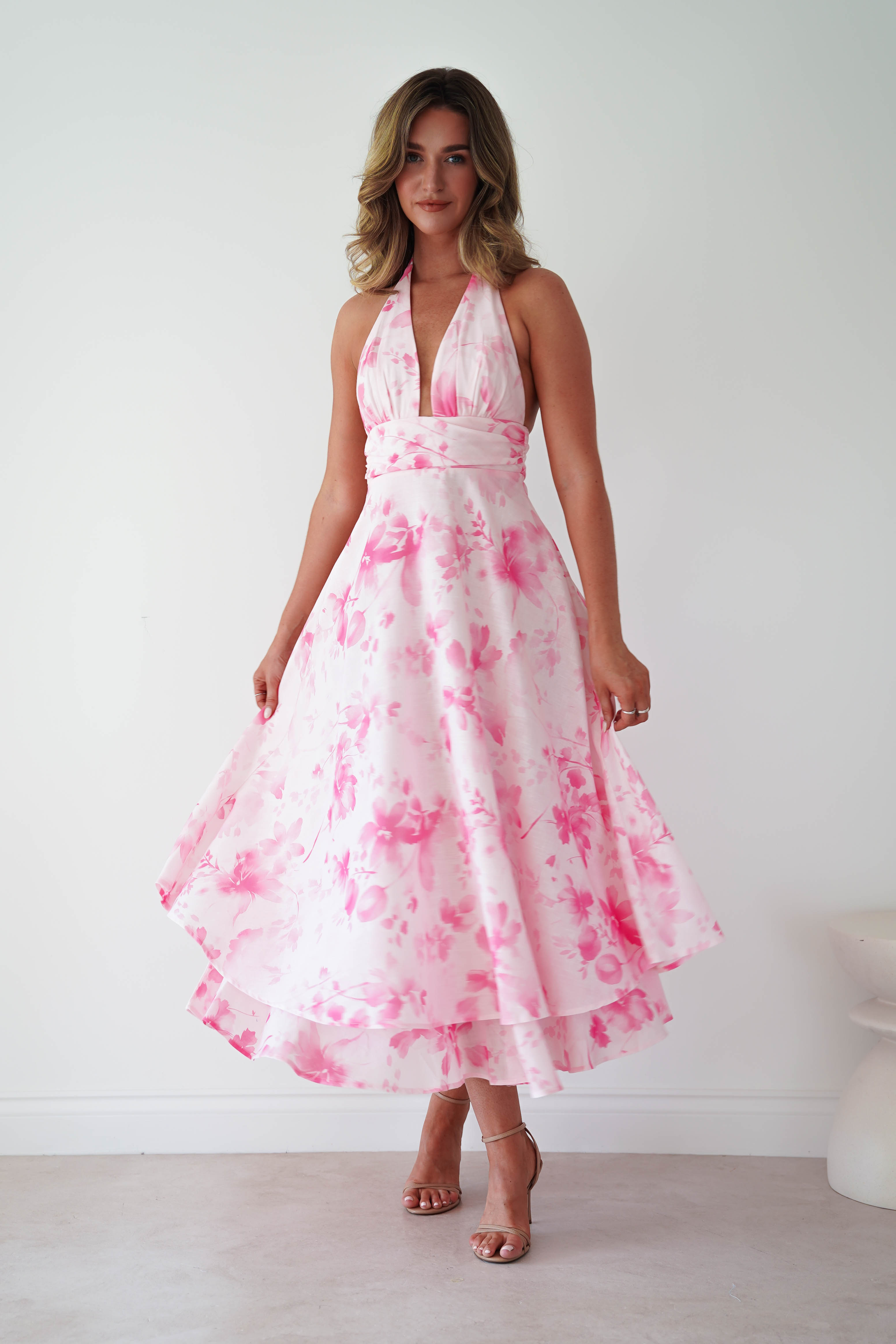 Oh Hello Clothing Women > Clothing > Dresses 1 *DONE - KA0231D05 - MAKAILA PINK PRINT (CHANGE NAME ?)