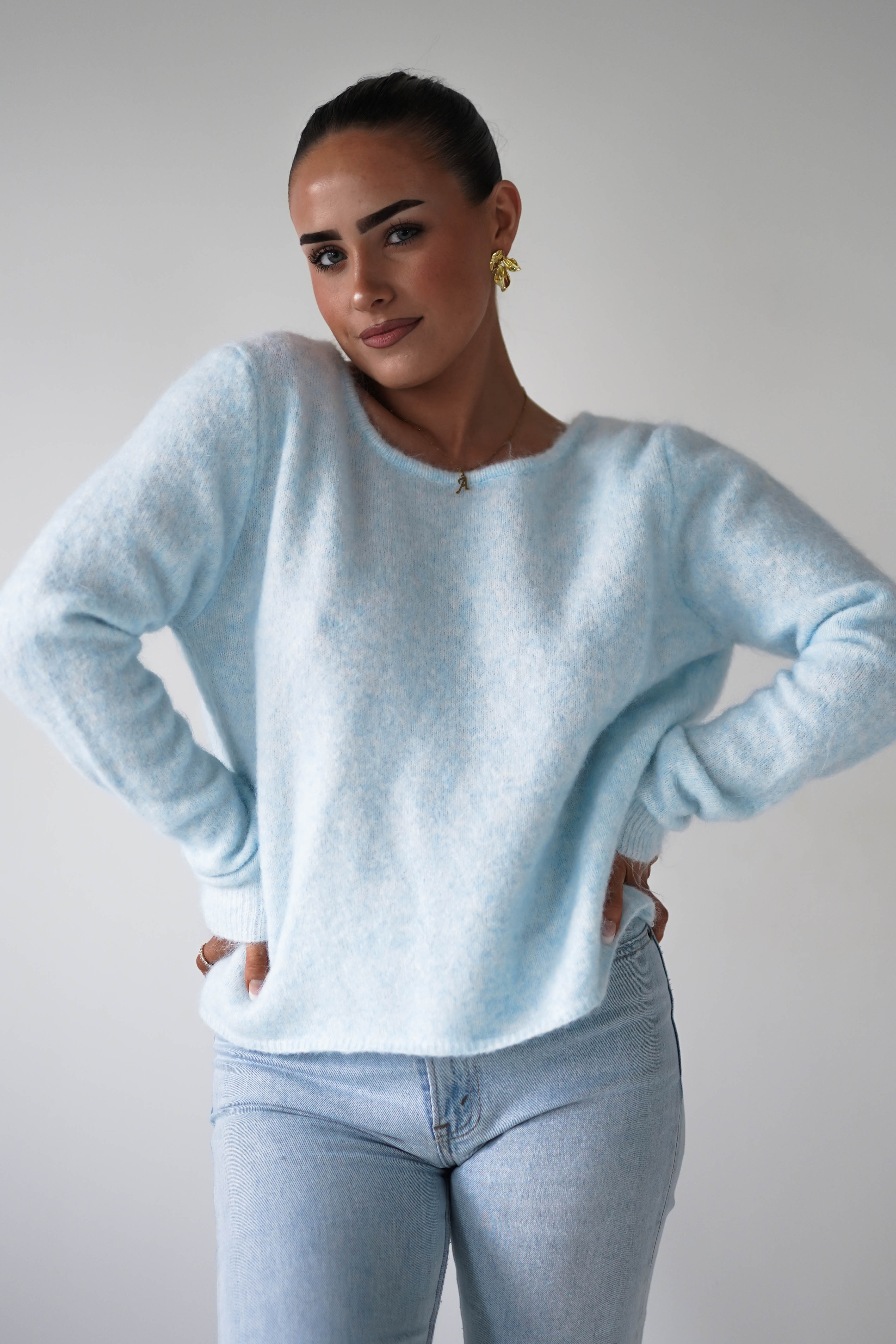 Oh Hello Clothing Women > Clothing > Knitwear ONE SIZE (6/12) 1*DONE- KILKY-Bow Back Detail Knit Jumper – BLUE YP1965 (Copy)