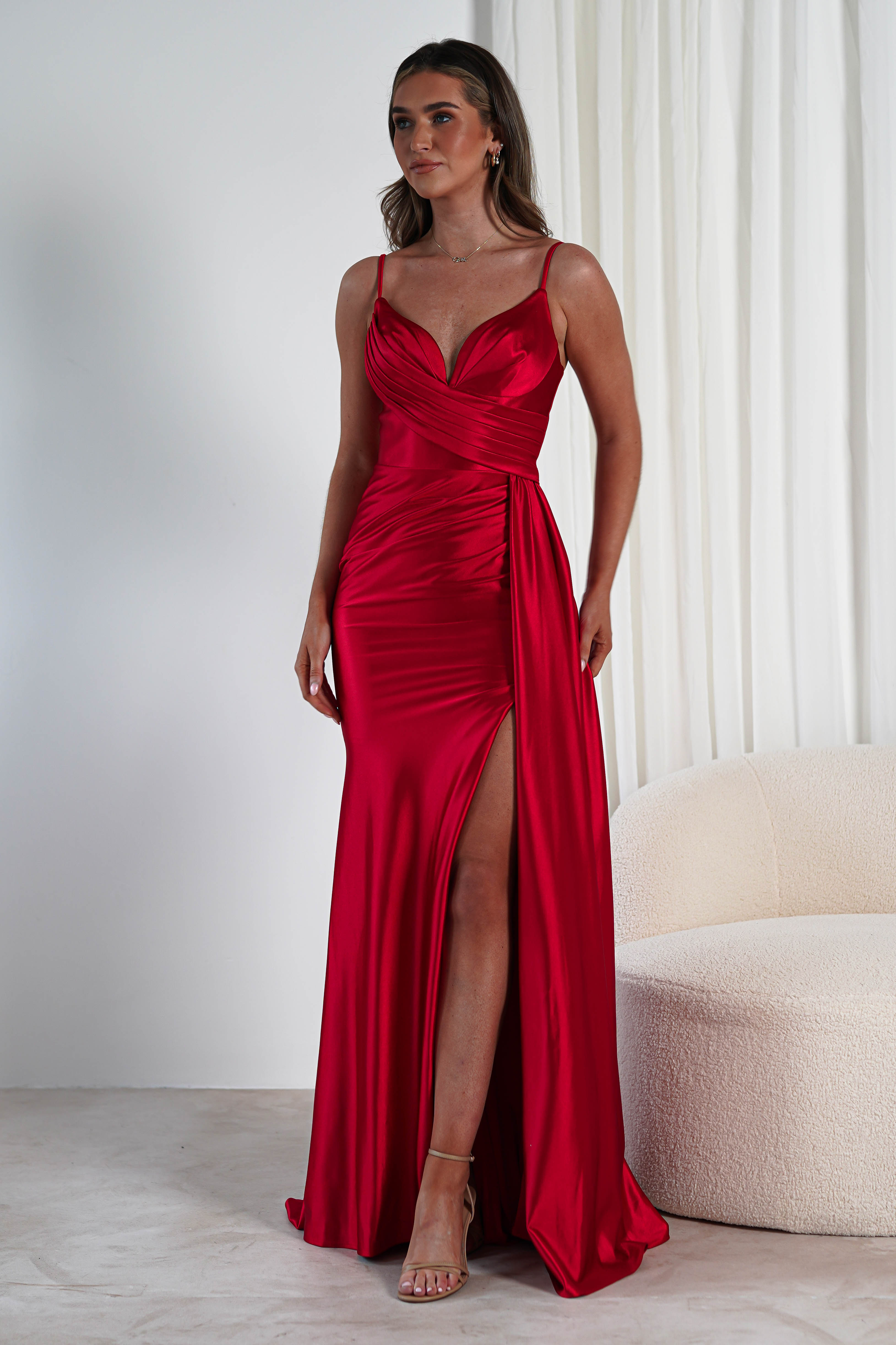 Ashleigh Bodycon Gown | Red | Oh Hello Clothing | XS (6)
