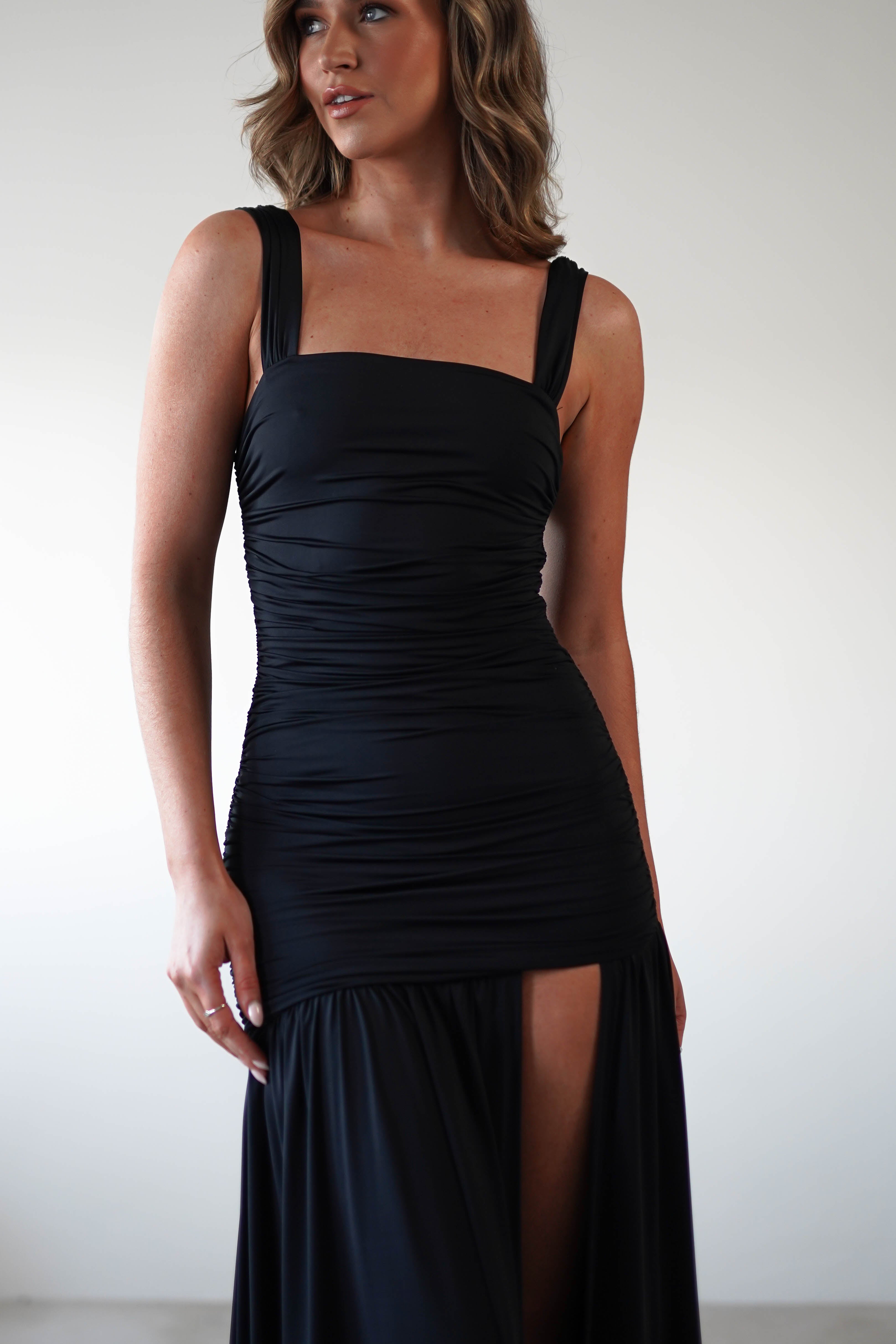 Milla Jersey Bodycon Maxi Dress | Black - Oh Hello Clothing