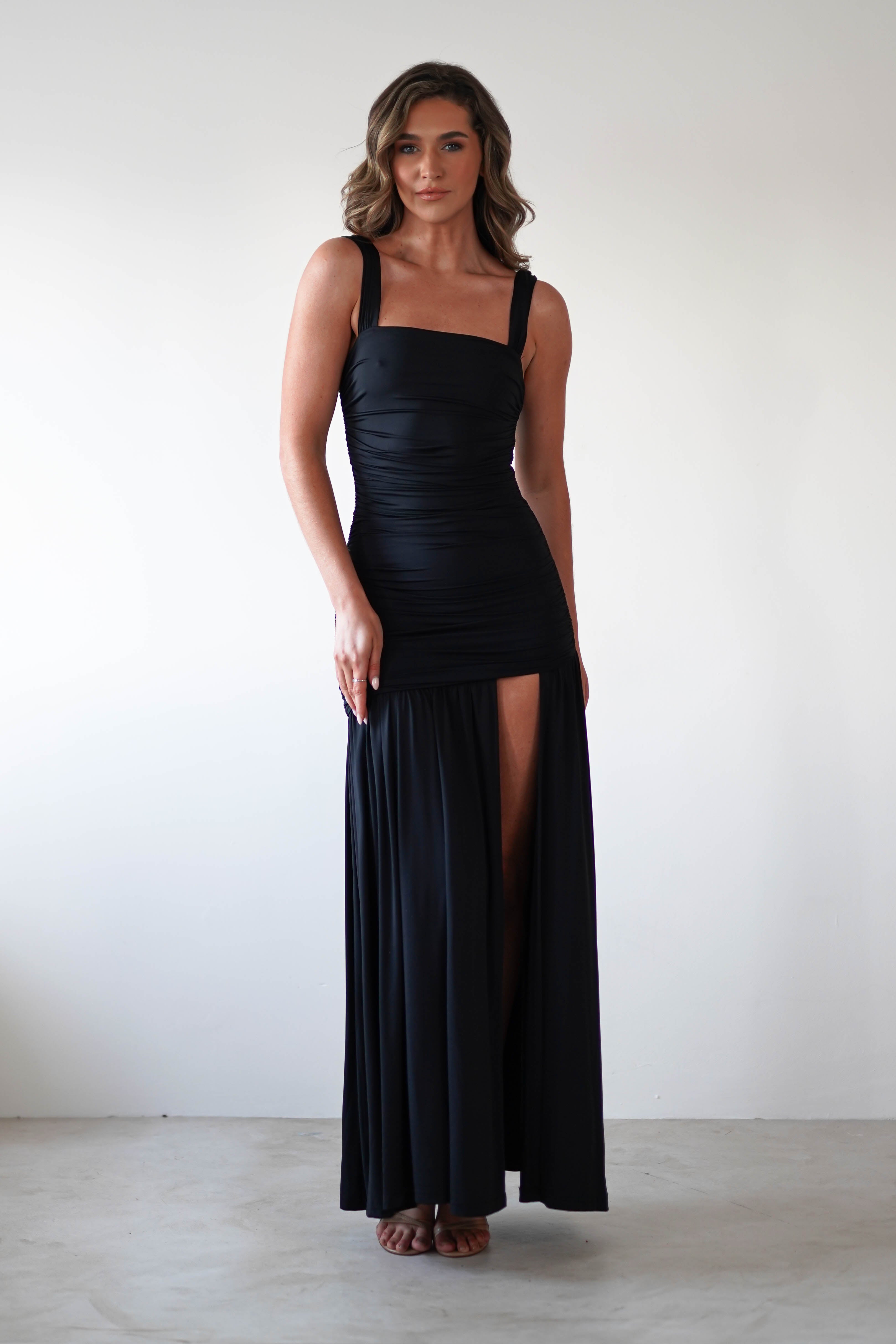 Milla Jersey Bodycon Maxi Dress | Black - Oh Hello Clothing