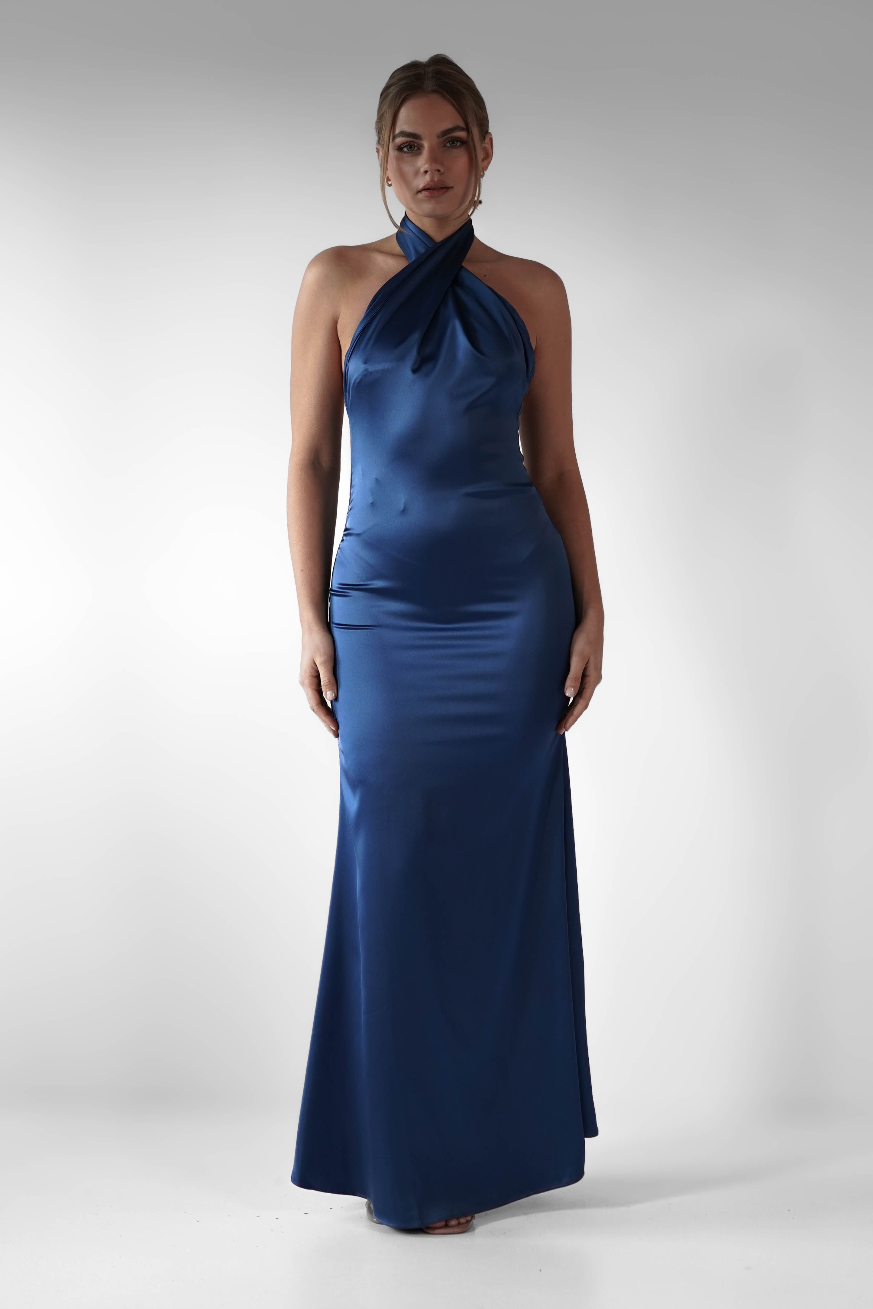 Kartia Halterneck Maxi Gown | Navy | Oh Hello Clothing | XS (6)