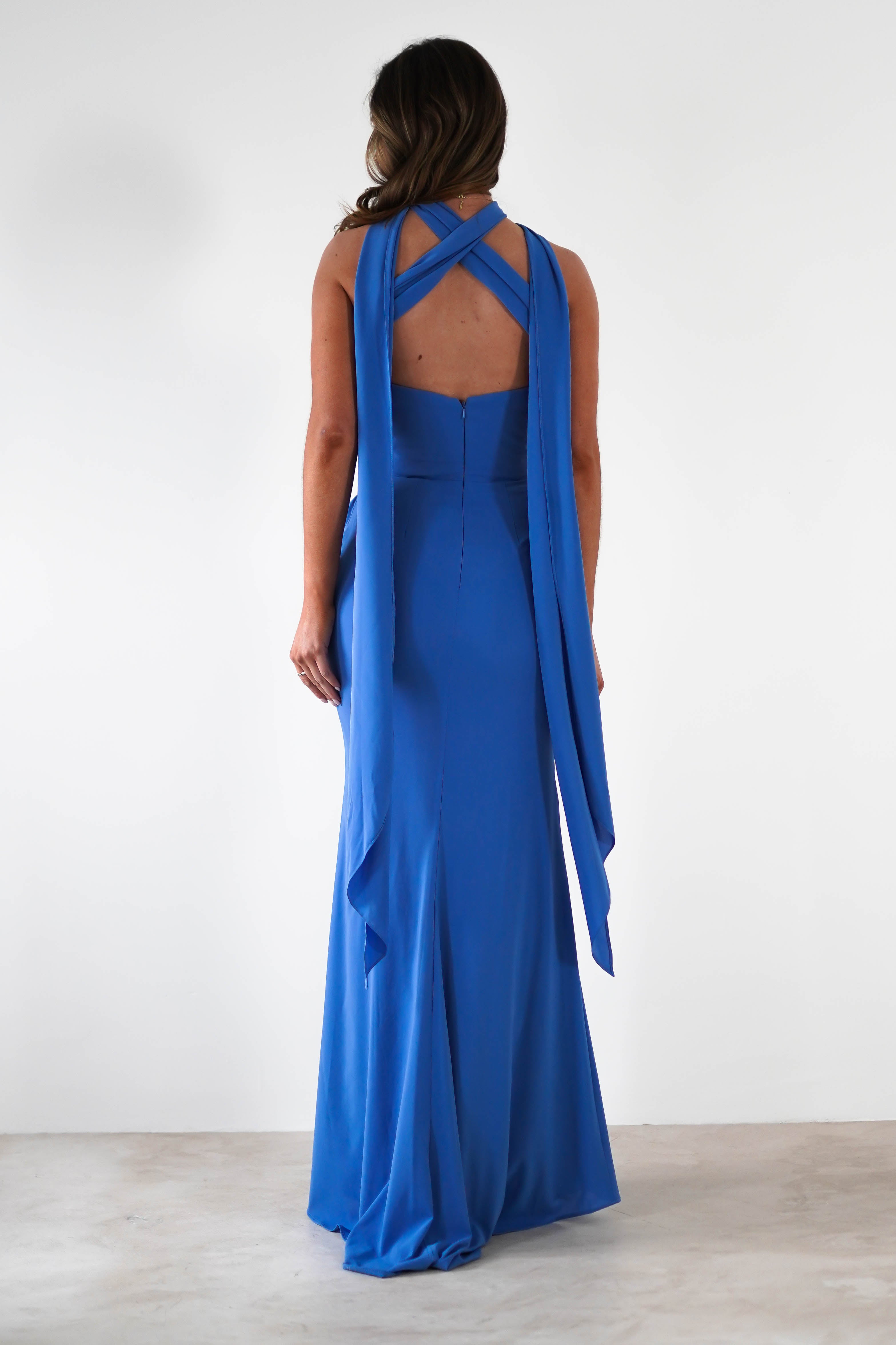 Lisa Multiway Chiffon Gown | Blue - Oh Hello Clothing