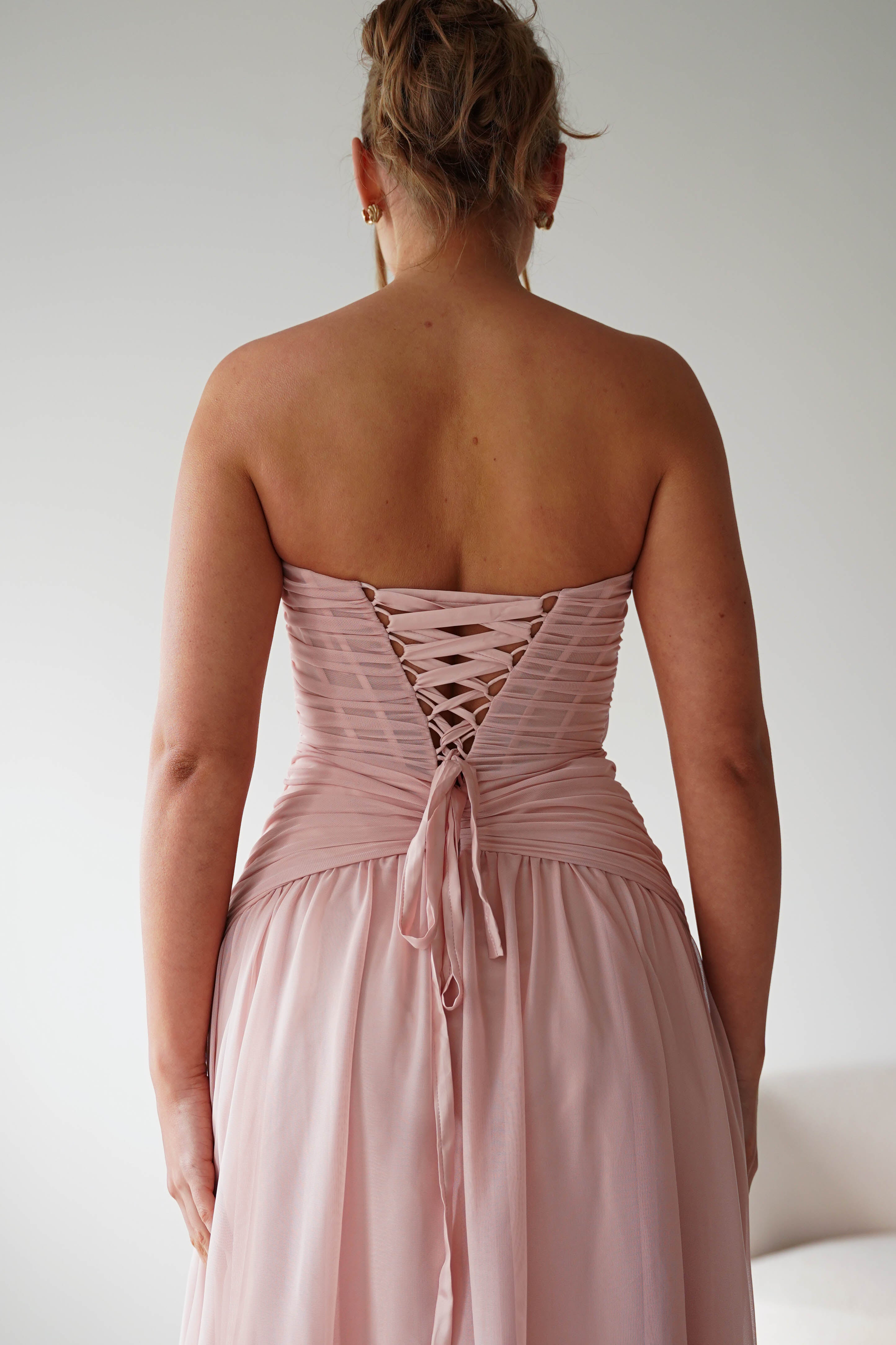 Oh Hello Clothing Women > Clothing > Dresses 1*done-Nicolette Strapless Chiffon Maxi Gown | new colour blush
