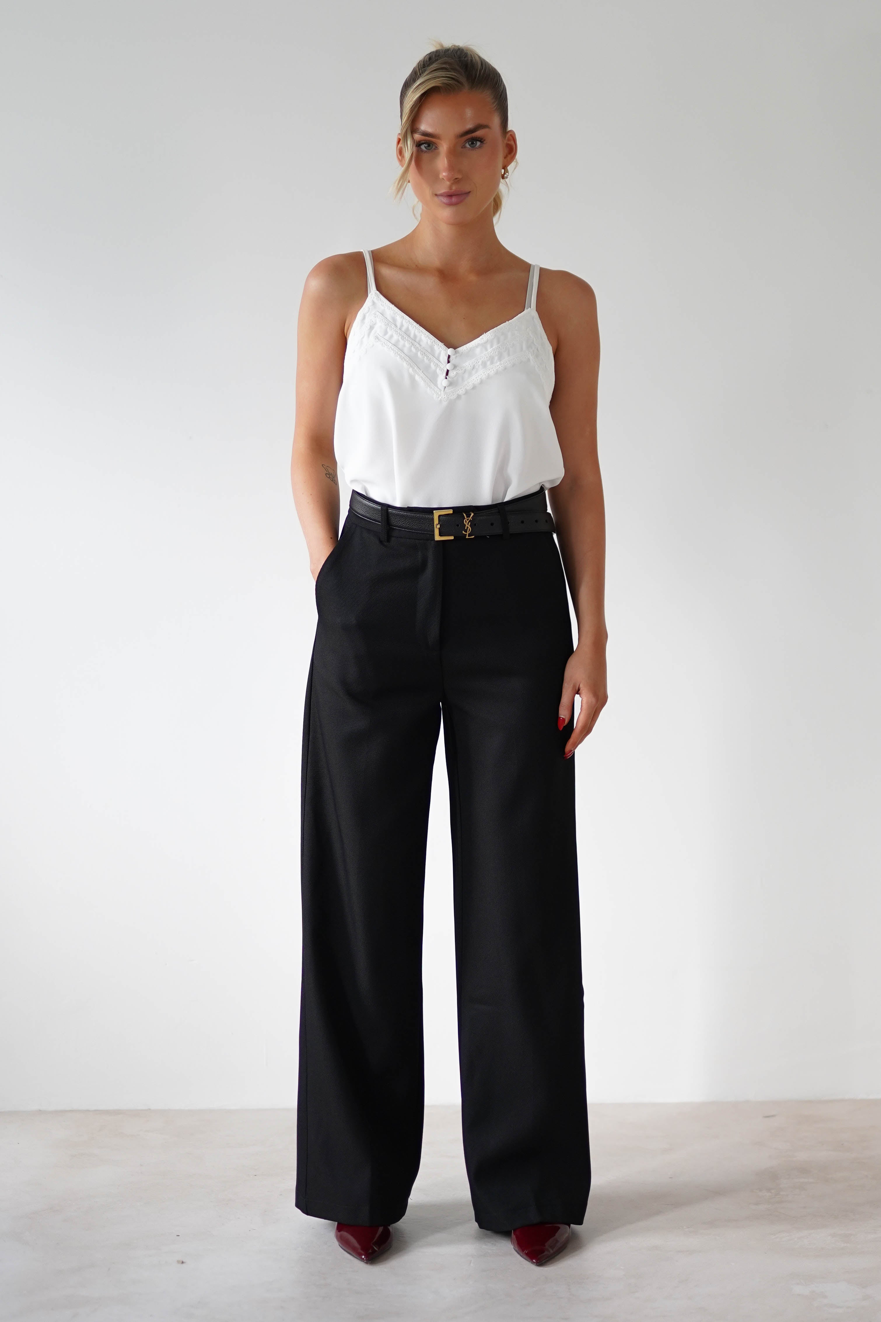 Carey Tailored Pants | Black | Oh Hello Clothing | S (8)