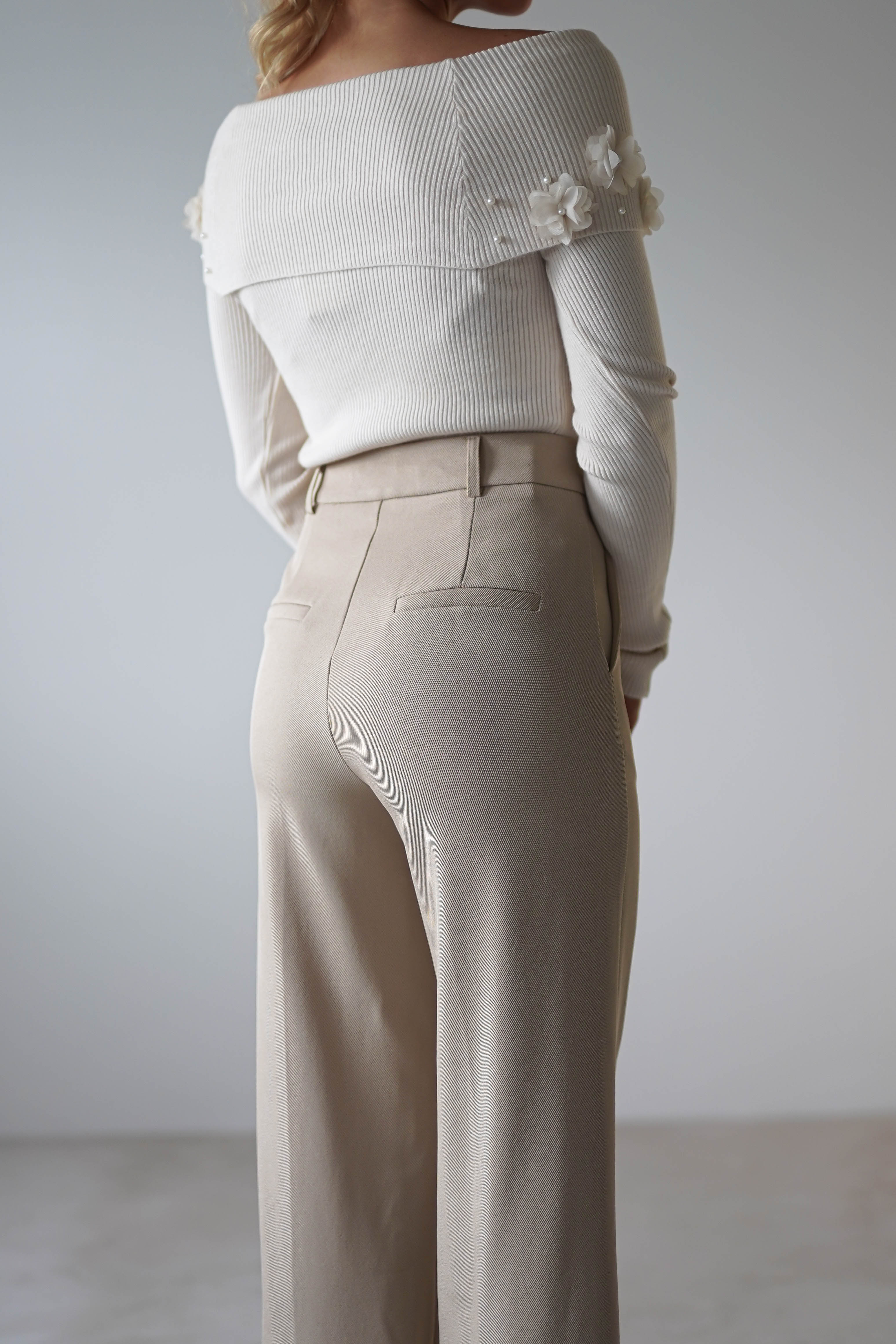 Carey Tailored Pants | Cream | Oh Hello Clothing | S (8)