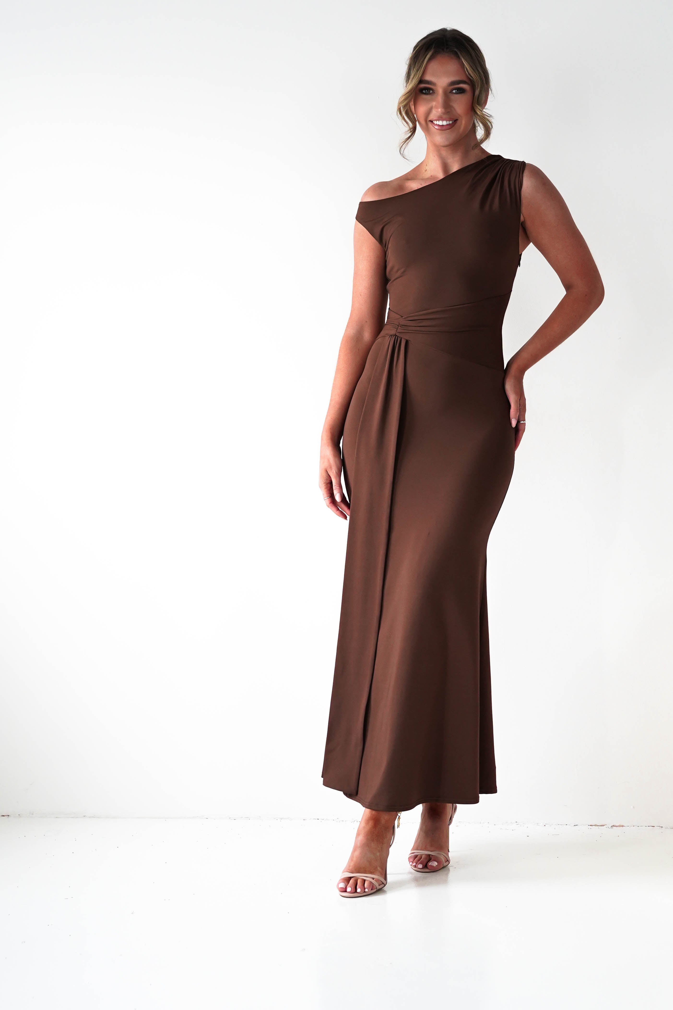 Oh Hello Clothing Dresses 1*DONE - Sleevless midi dress-brown