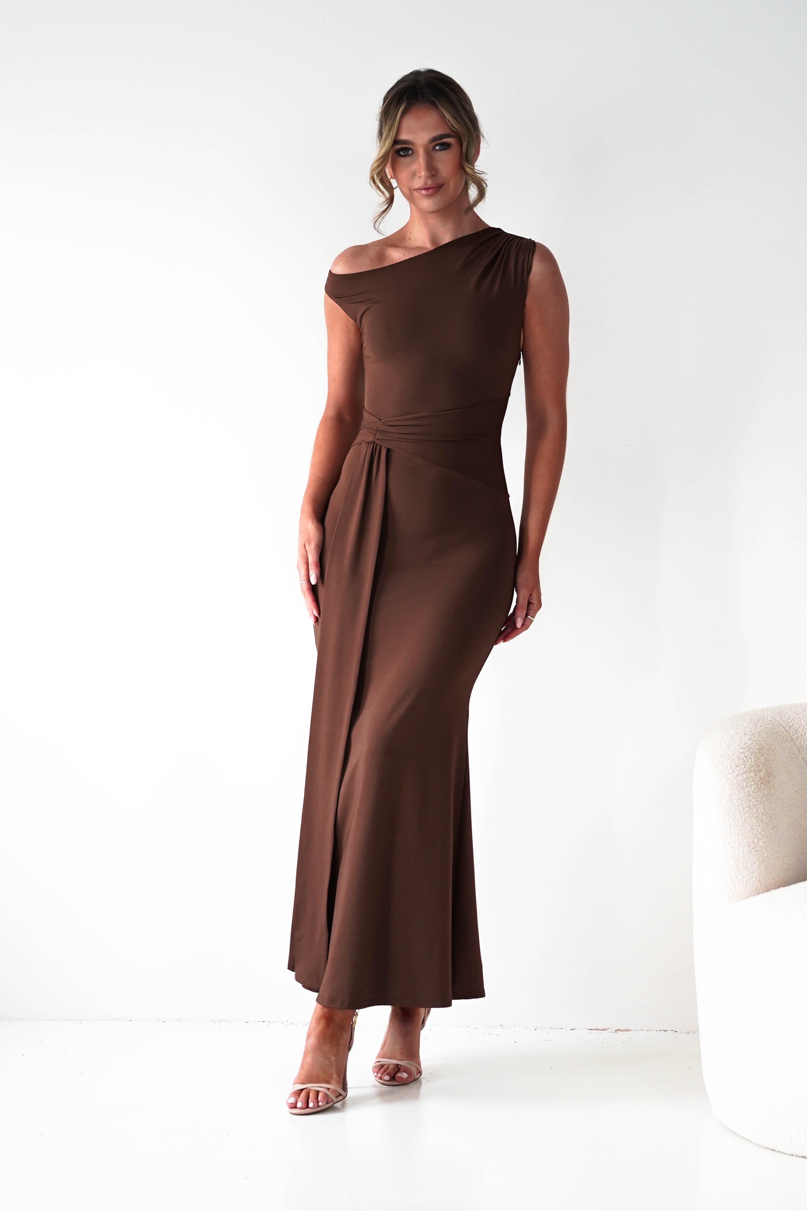 Oh Hello Clothing Dresses 1*DONE - Sleevless midi dress-brown