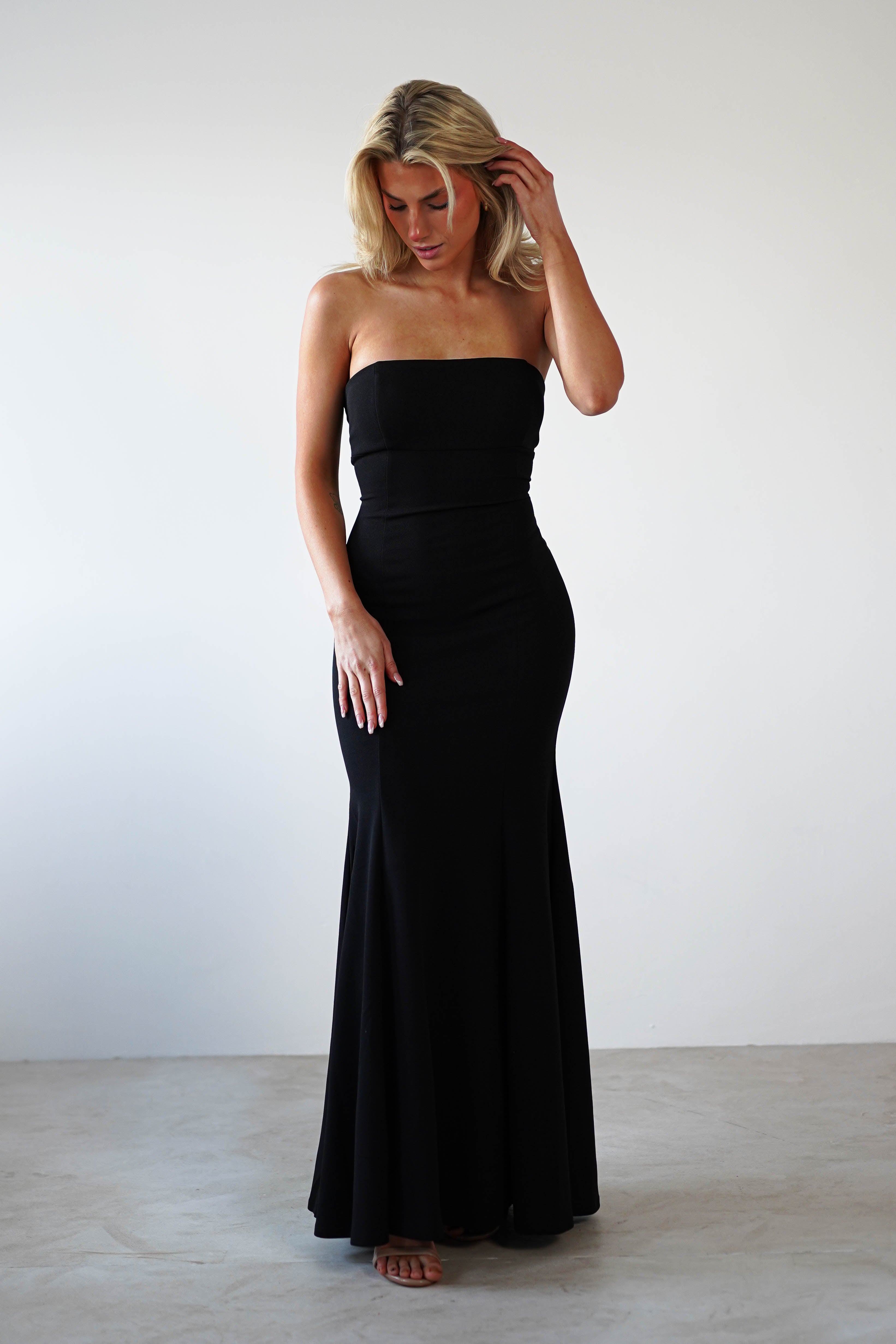 Charla Bodycon Maxi Gown | Black - Oh Hello Clothing