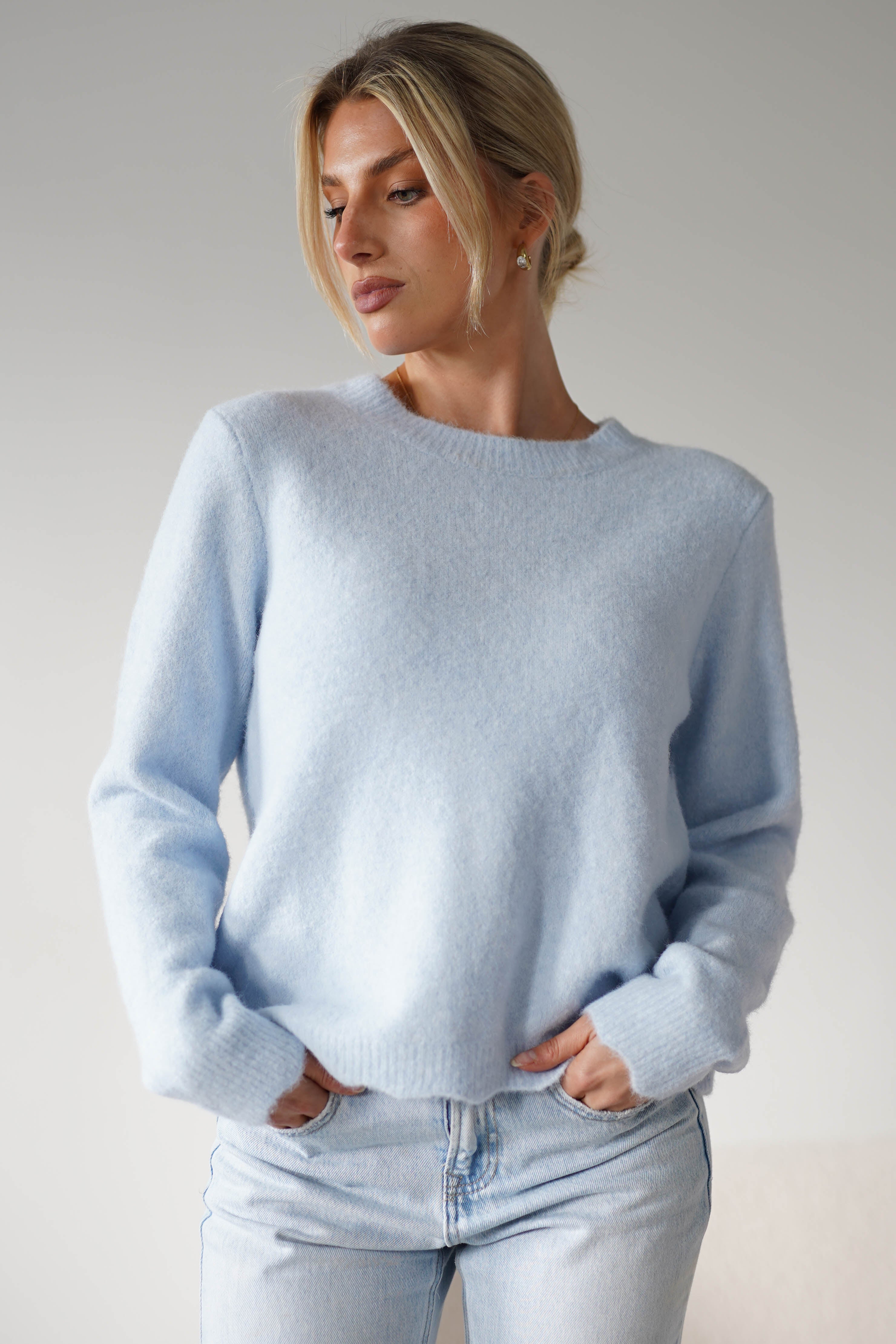 Kala Gold Bow Detail Jumper | | Blue | Oh Hello Clothing | ONE SIZE | 6 - 12