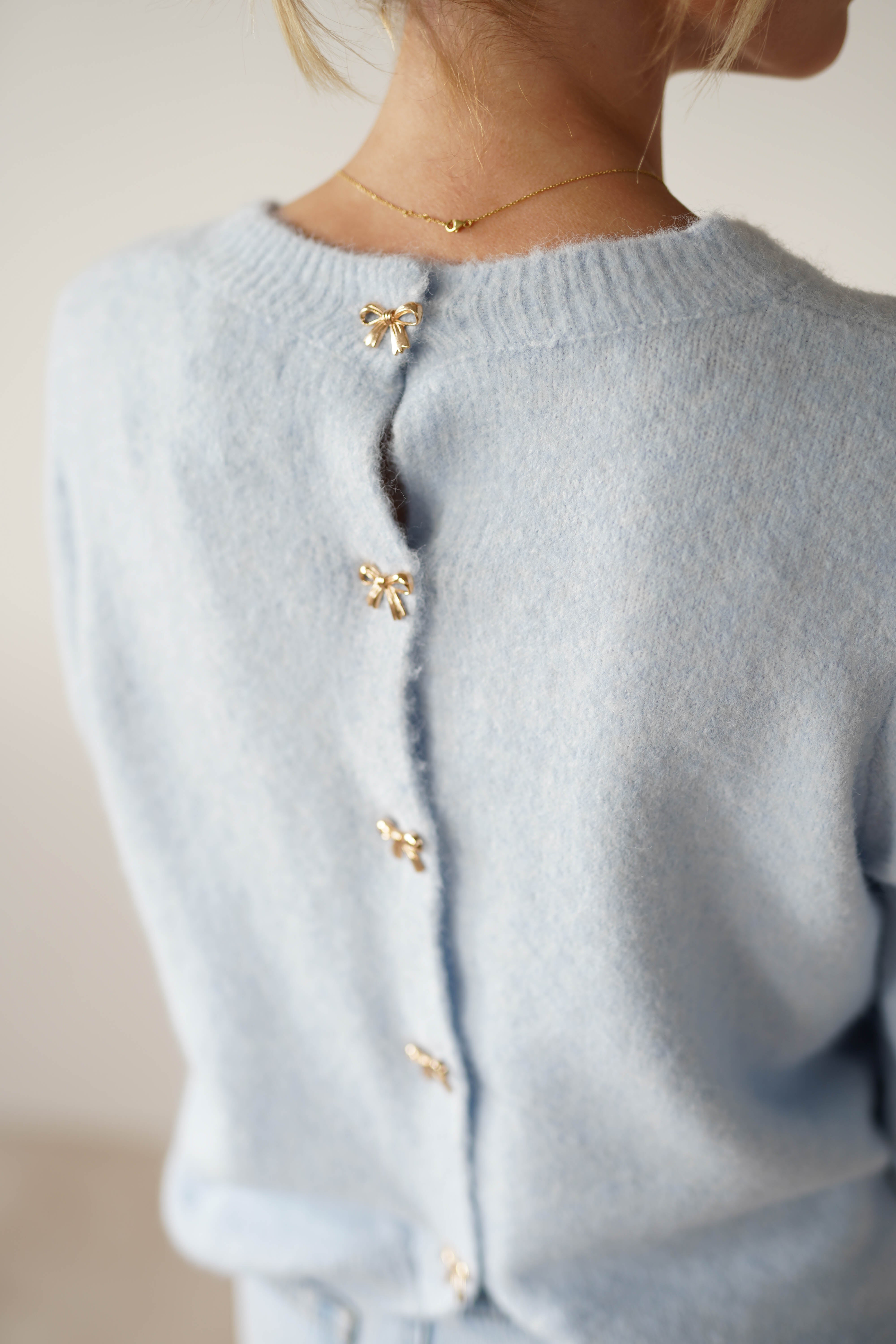 Kala Gold Bow Detail Jumper | | Blue | Oh Hello Clothing | ONE SIZE | 6 - 12
