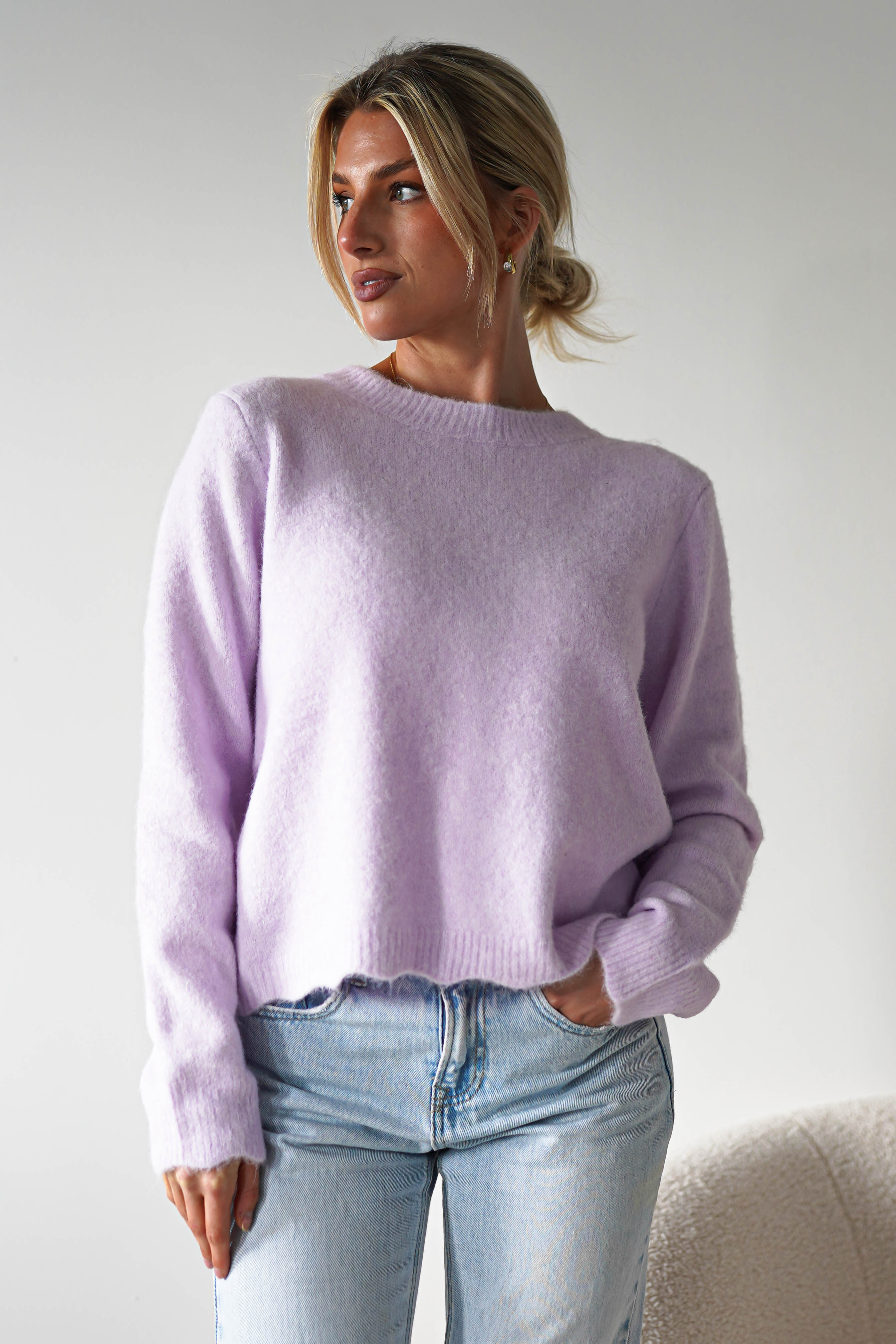 Kala Gold Bow Detail Jumper | | Lilac | Oh Hello Clothing | ONE SIZE | 6 - 12
