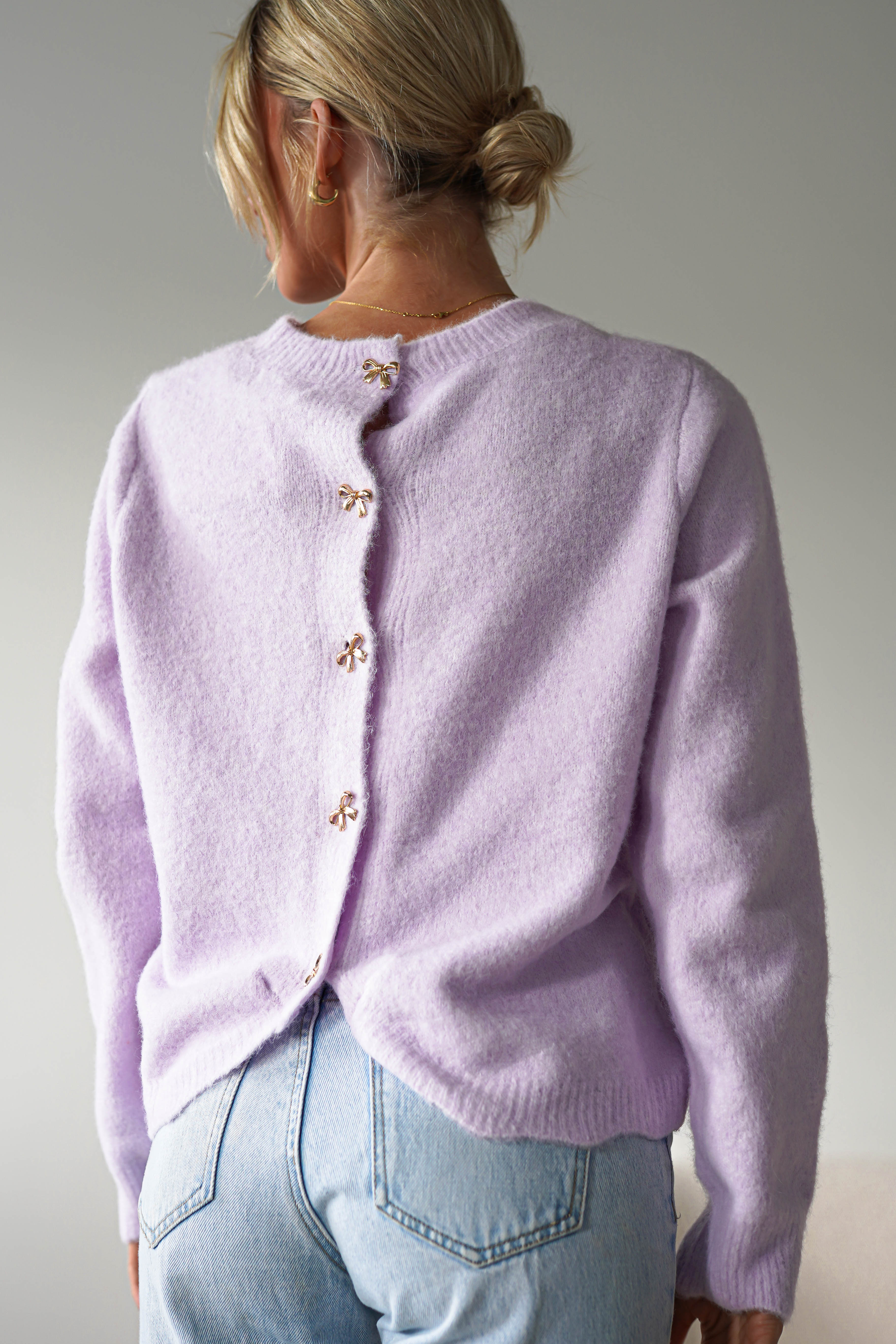 Kala Gold Bow Detail Jumper | | Lilac | Oh Hello Clothing | ONE SIZE | 6 - 12