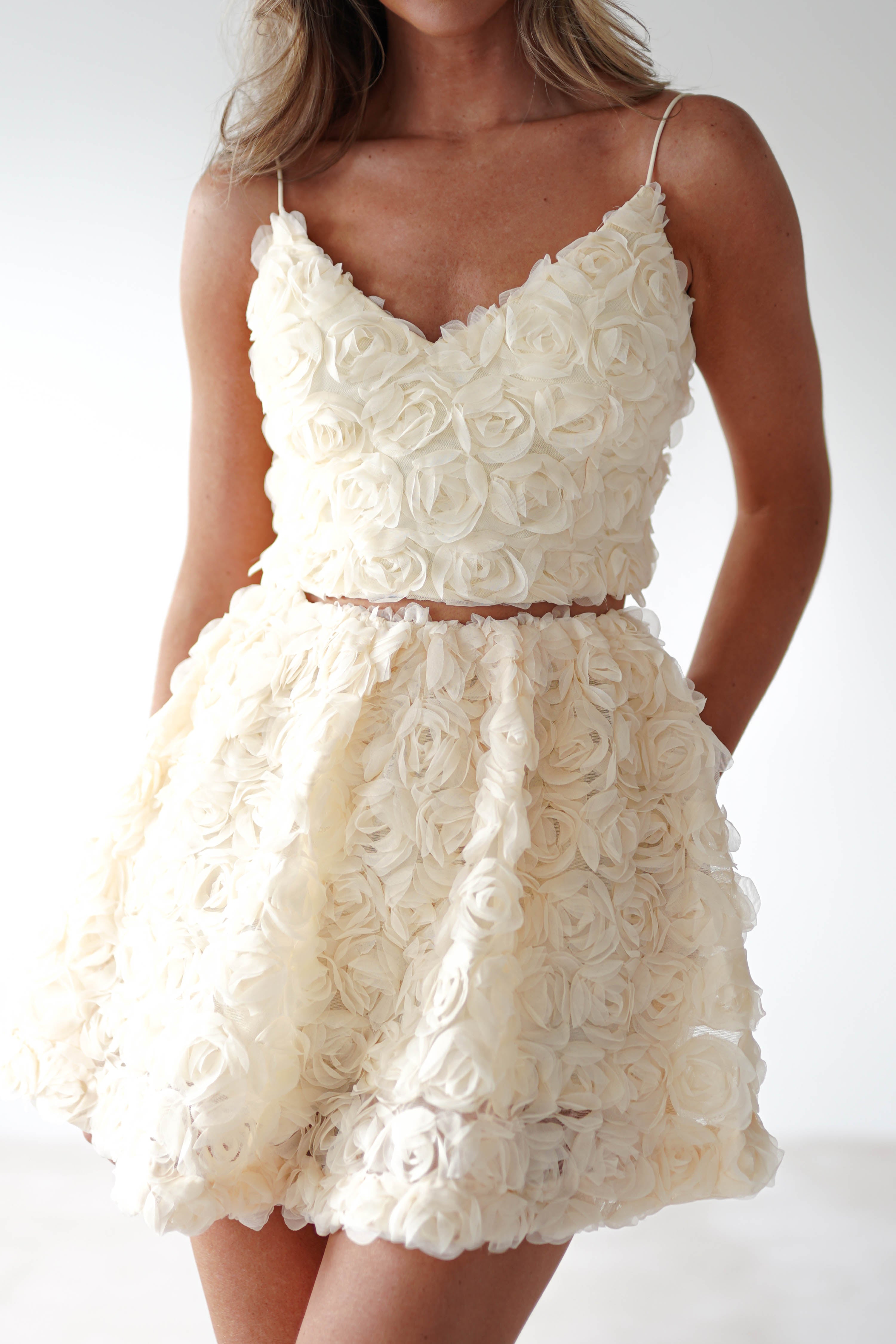 Lydia Floral-Appliqué Top & Skirt Set | Butter - Oh Hello Clothing