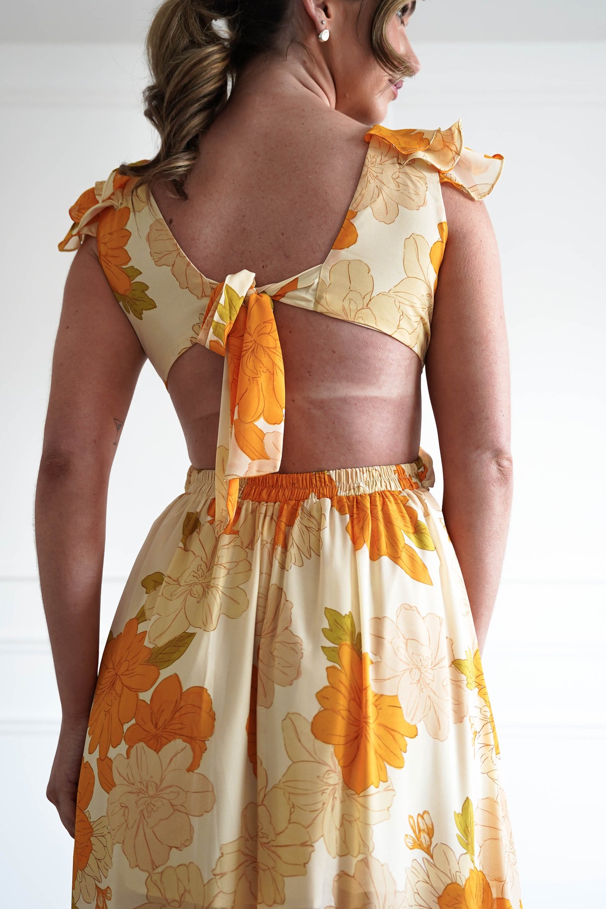 1*DONE -DRESS FORUM-FD11875-MANGOBLOOSOM Cut-Out Maxi Dress-Oh Hello Clothing