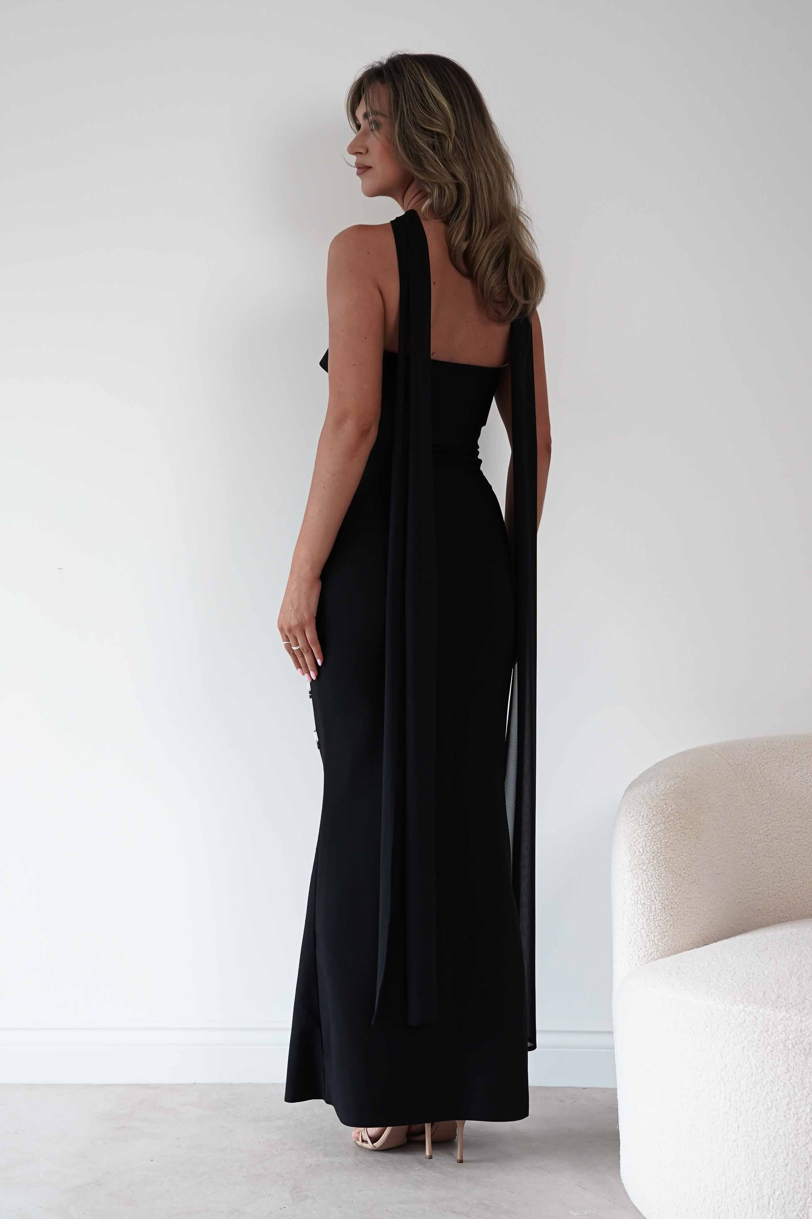 Bethany Embellished Bandage Maxi Dress | Black