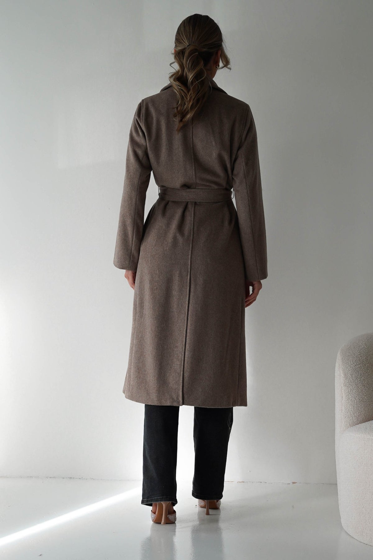 Alicia Belted Wool Coat | Taupe-Oh Hello Clothing